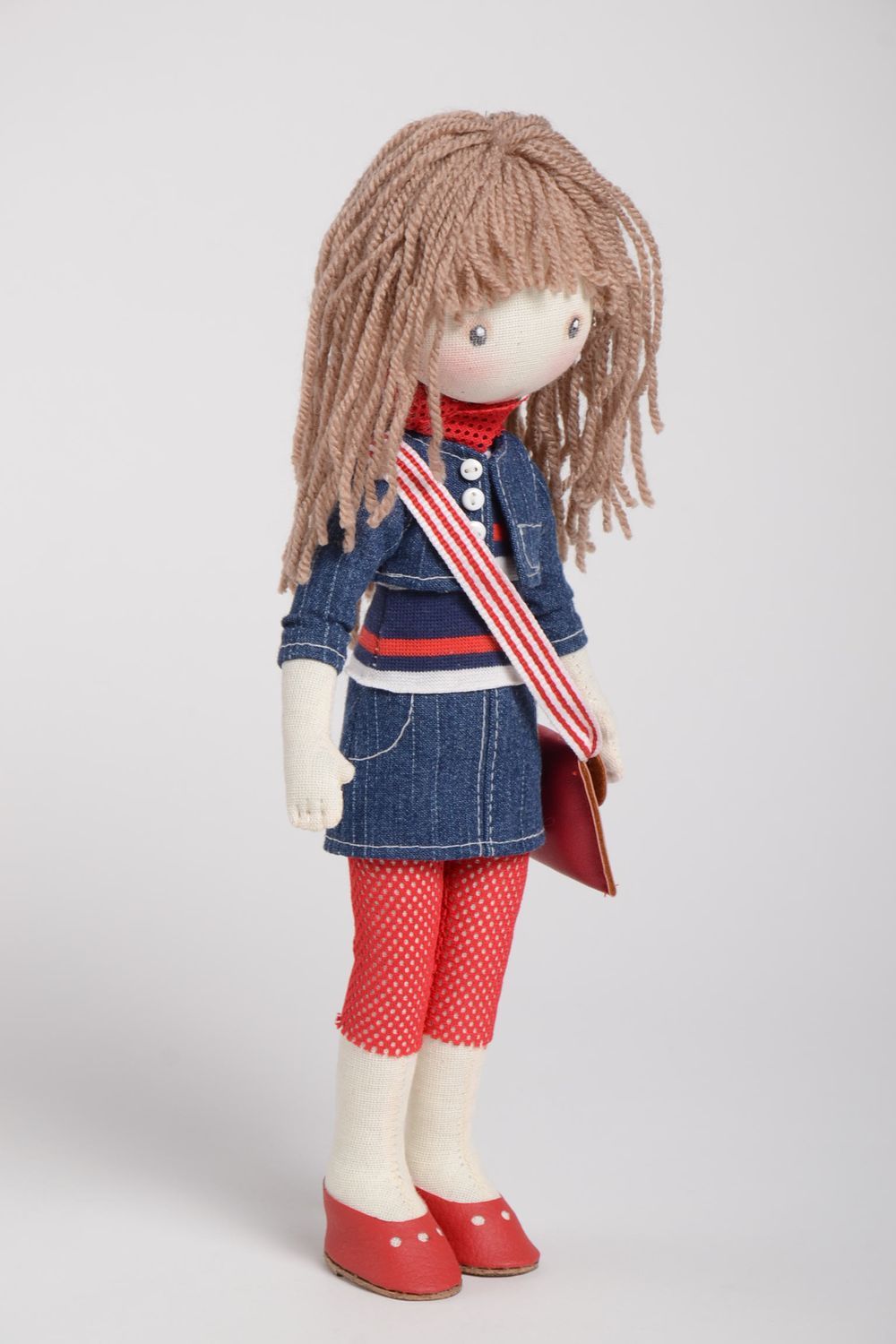 Кукла ручной работы кукла из ткани мягкая кукла расписная оригинальная фото 2