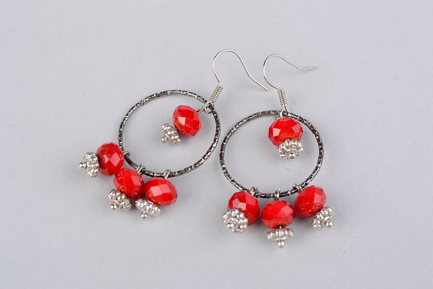 Earrings with Czech beads Rings photo 3