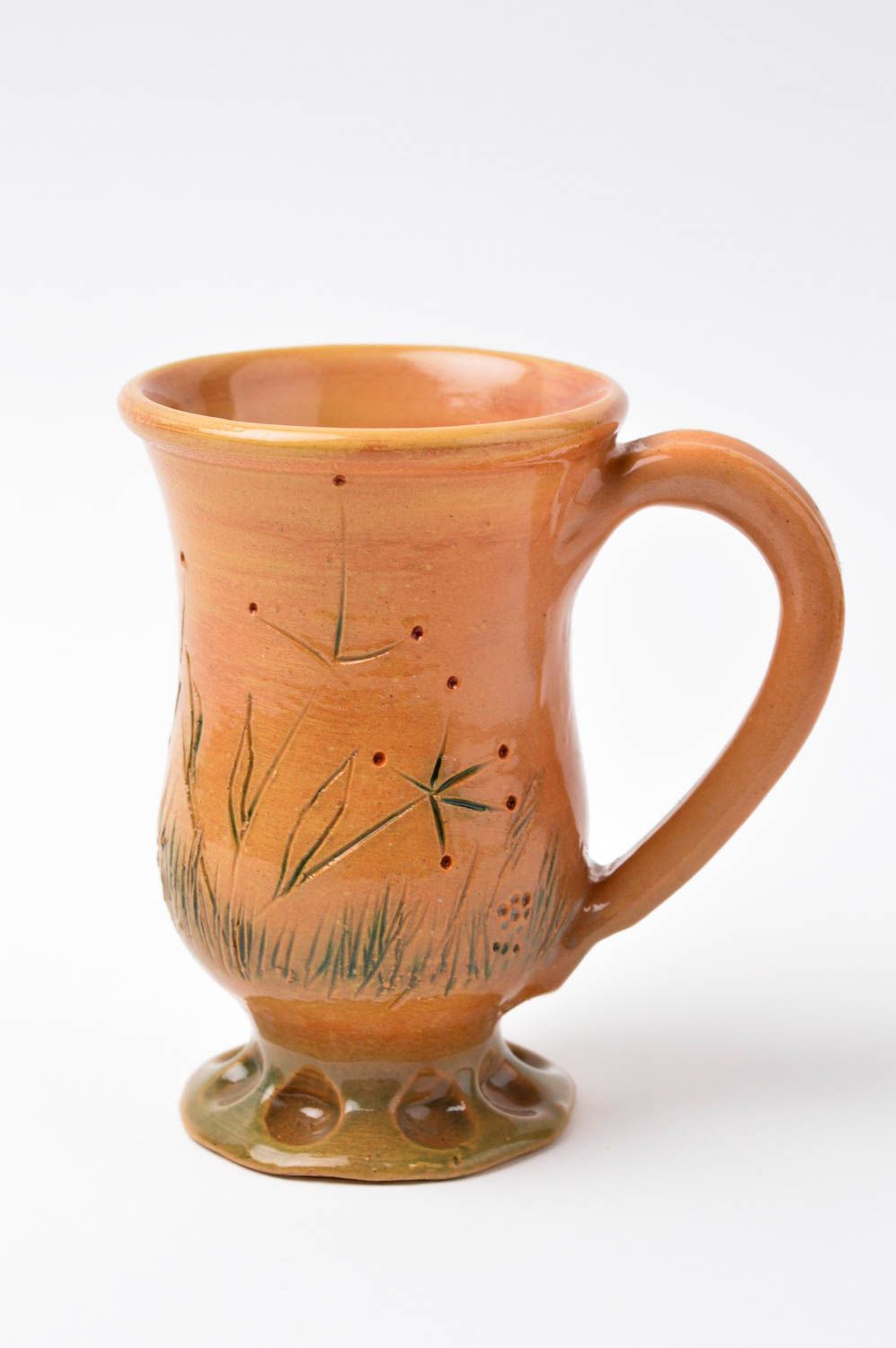 Оригинальная кружка ручной работы чайная чашка необычная глиняная чашка фото 2