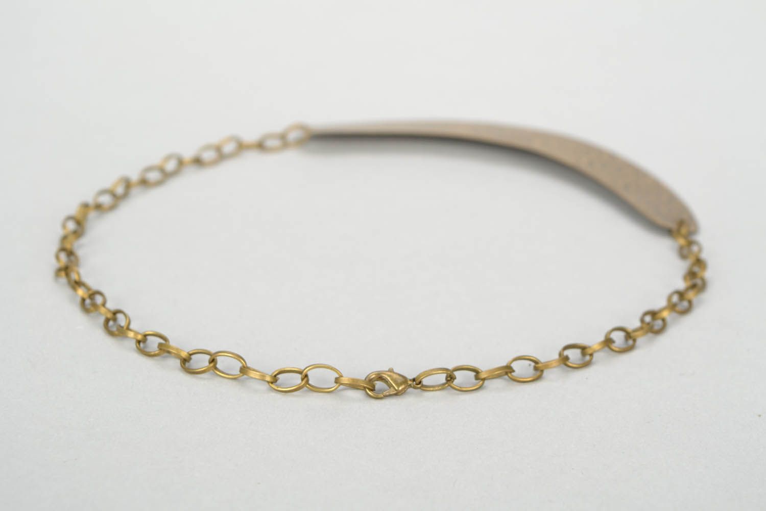 Brass necklace with original pattern photo 5