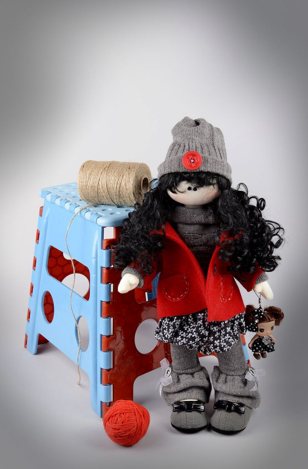 Художественная кукла ручной работы текстильная кукла игрушка для девочек фото 5
