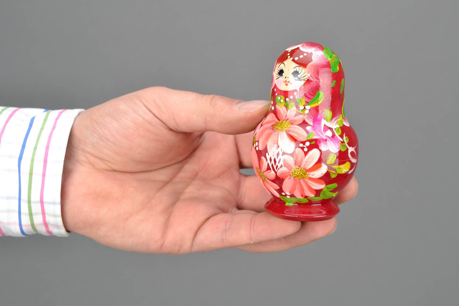 Painted wooden nesting doll photo 2