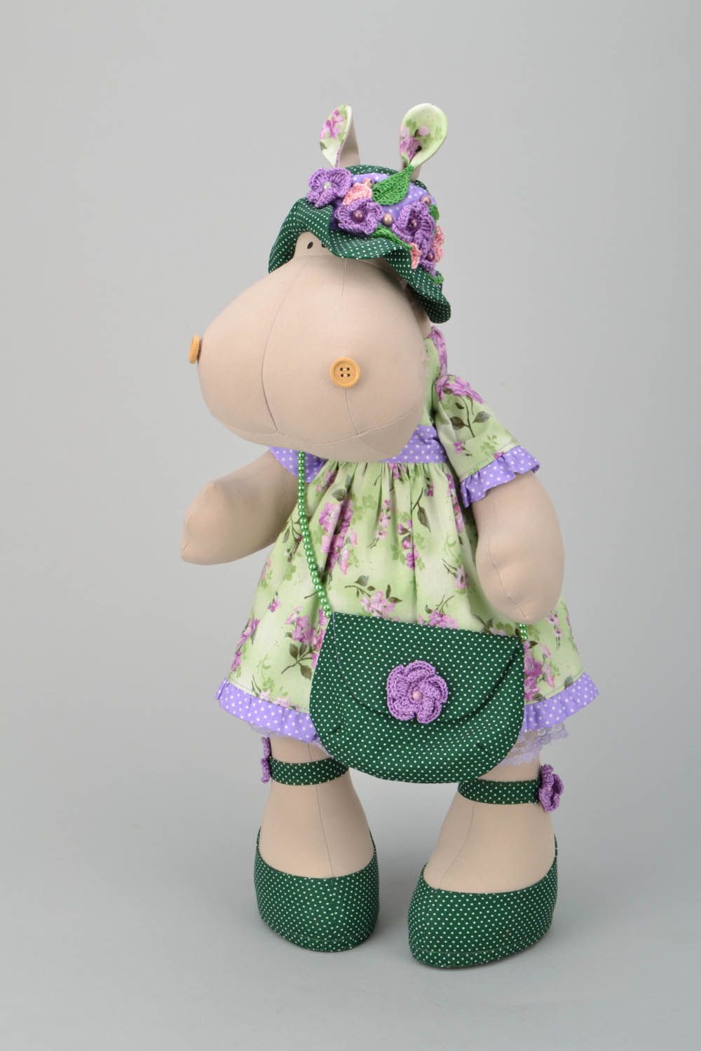 Soft toy Hippo-girl photo 1