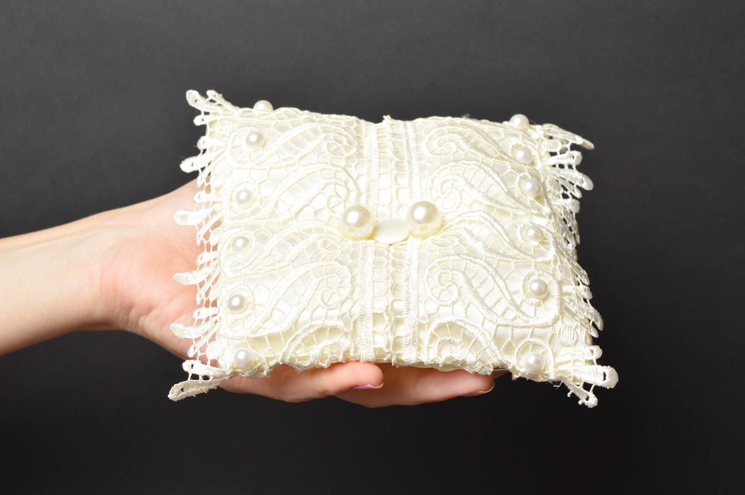 Handmade pillow designer rings pillow wedding accessories decorative use only photo 5