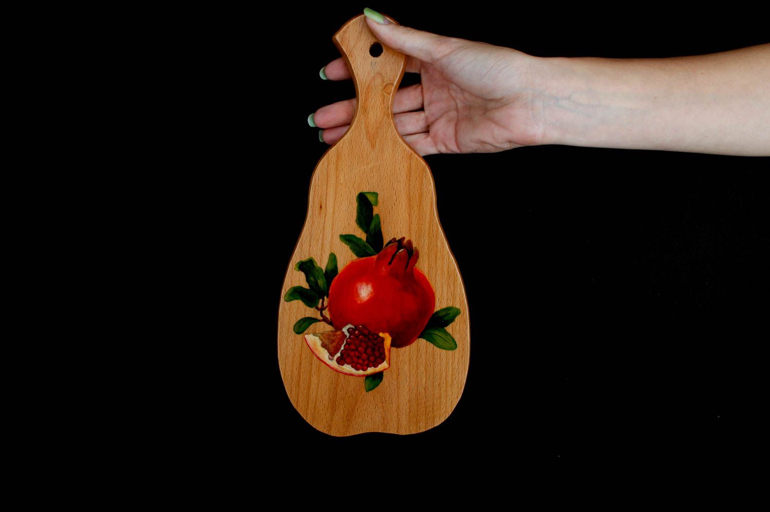 Деревянная разделочная доска ручной работы кухонный аксессуар деревянная доска  фото 1