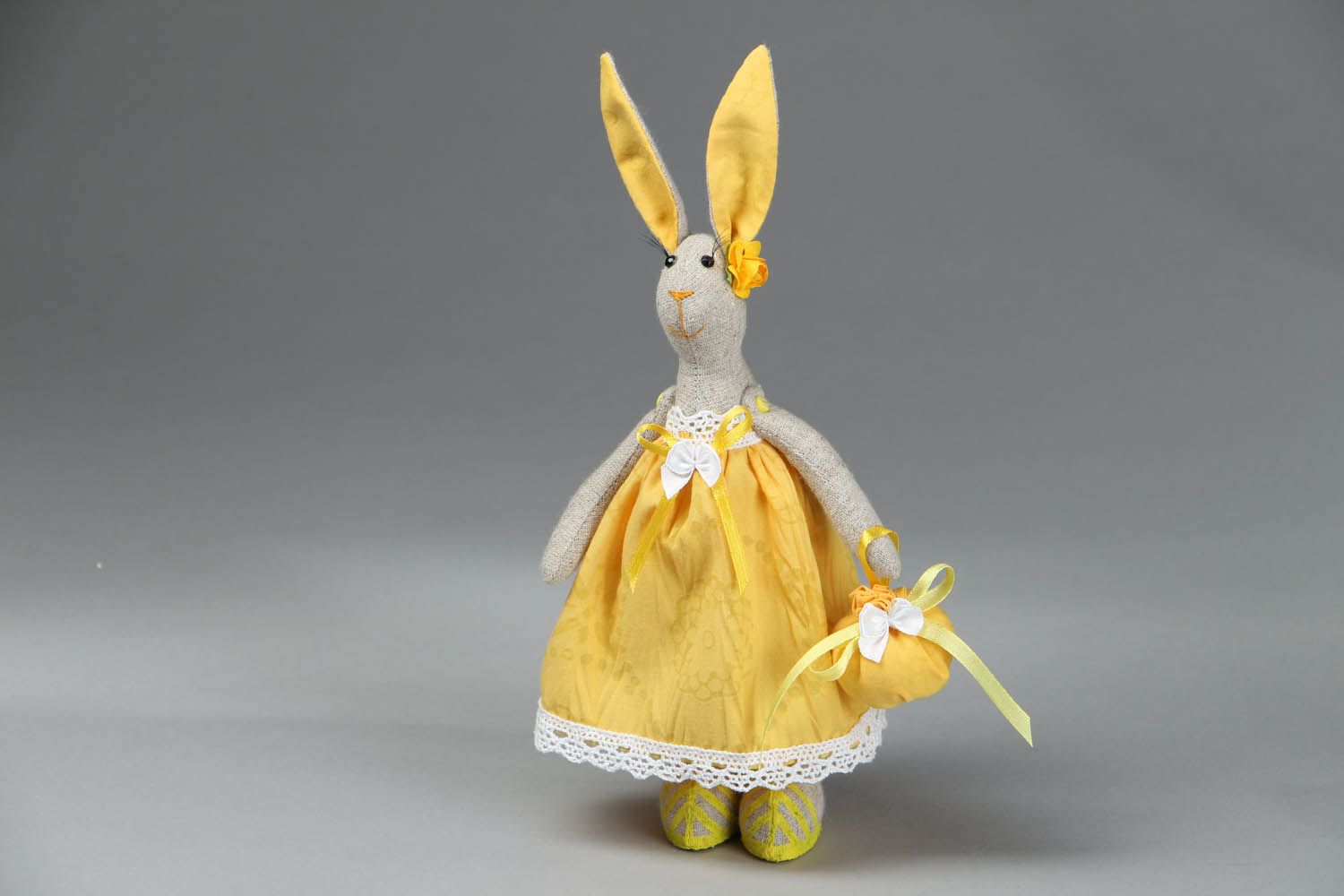 Fabric toy Yellow Rabbit photo 1