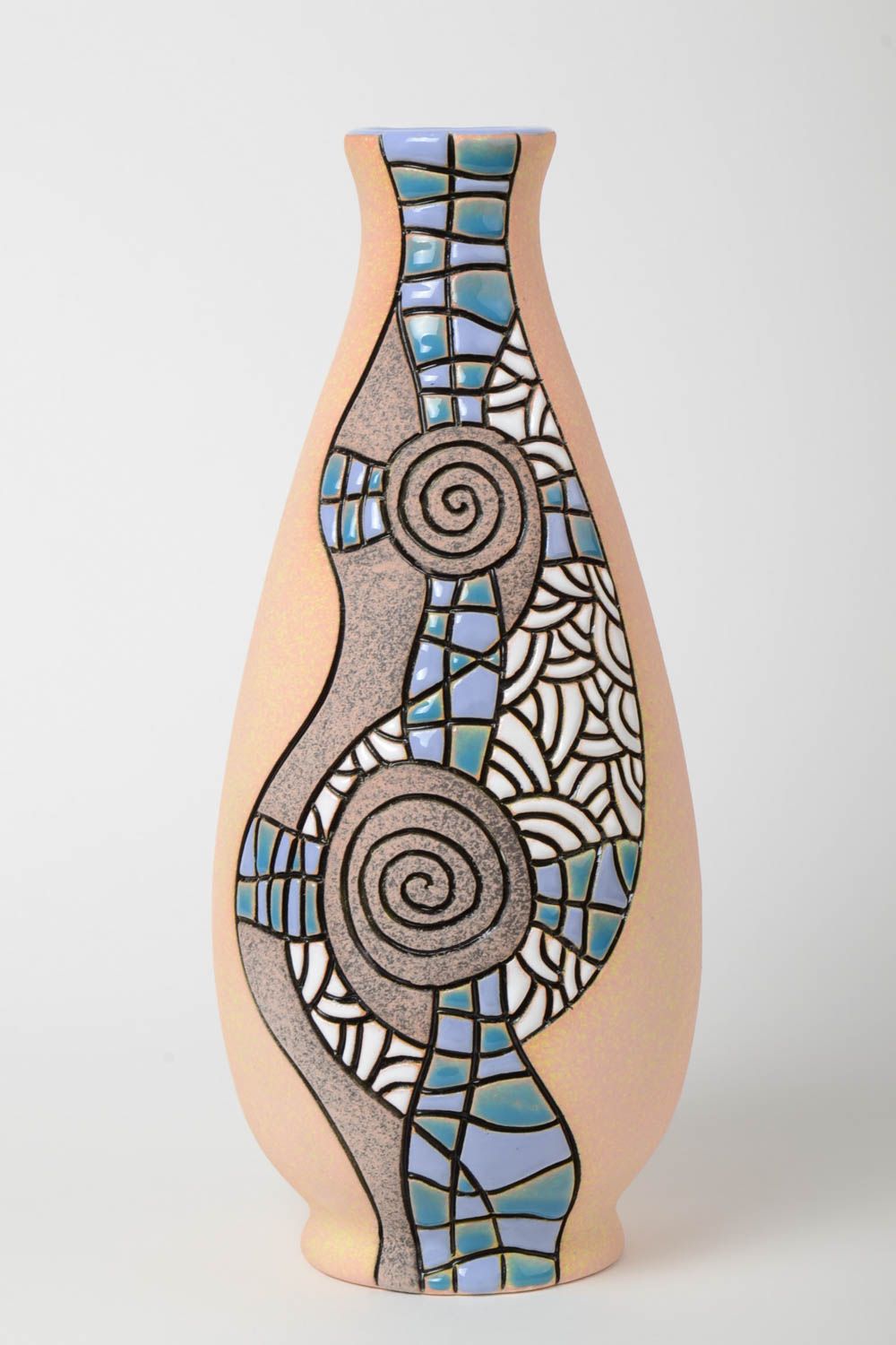 Dekorative Vase aus Porzellan bemalt Handarbeit 2500 ml Haus Dekoration foto 2