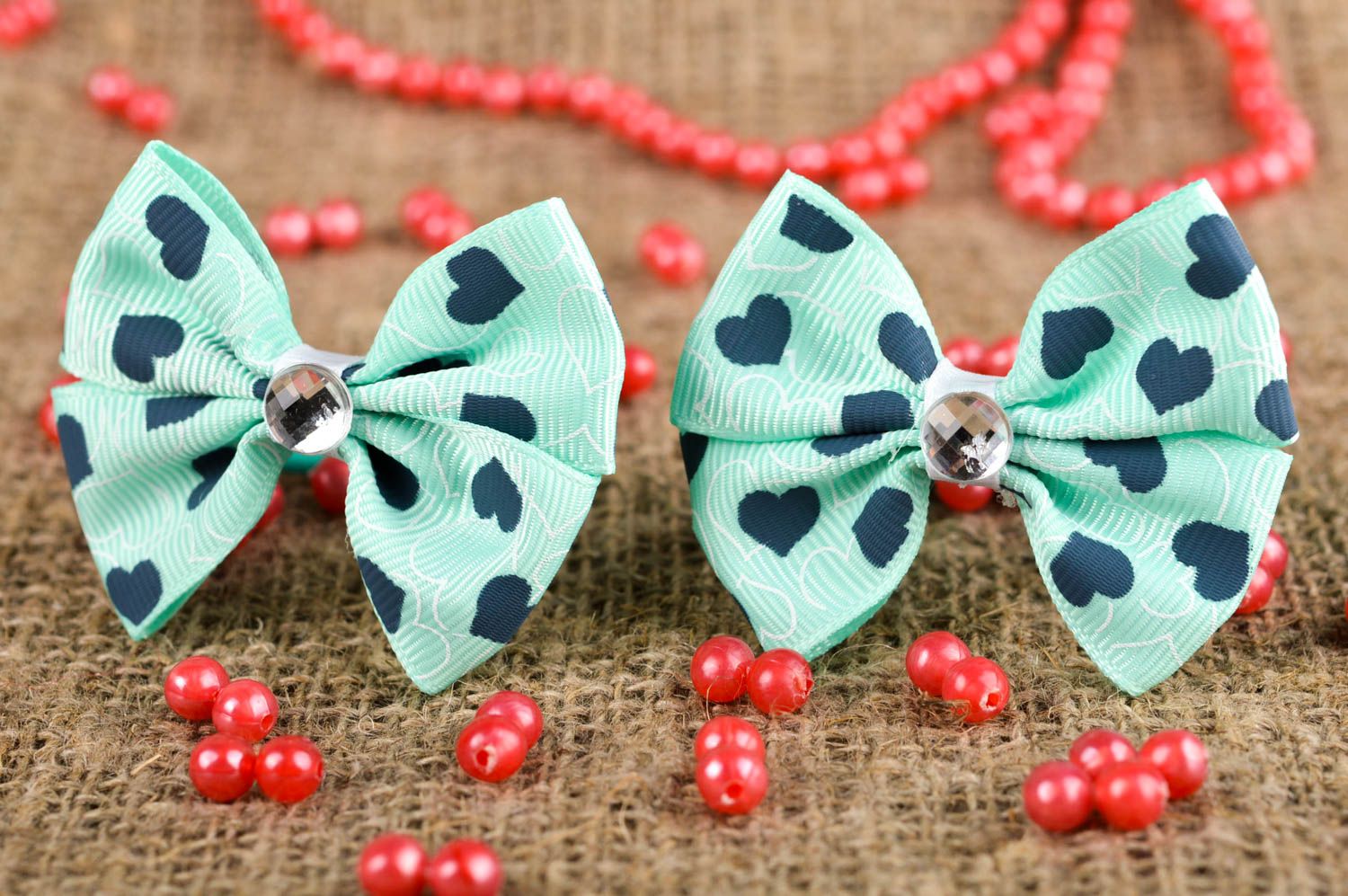 Handmade hair accessories cute bows for hair ribbon hair ties gifts for girls photo 1