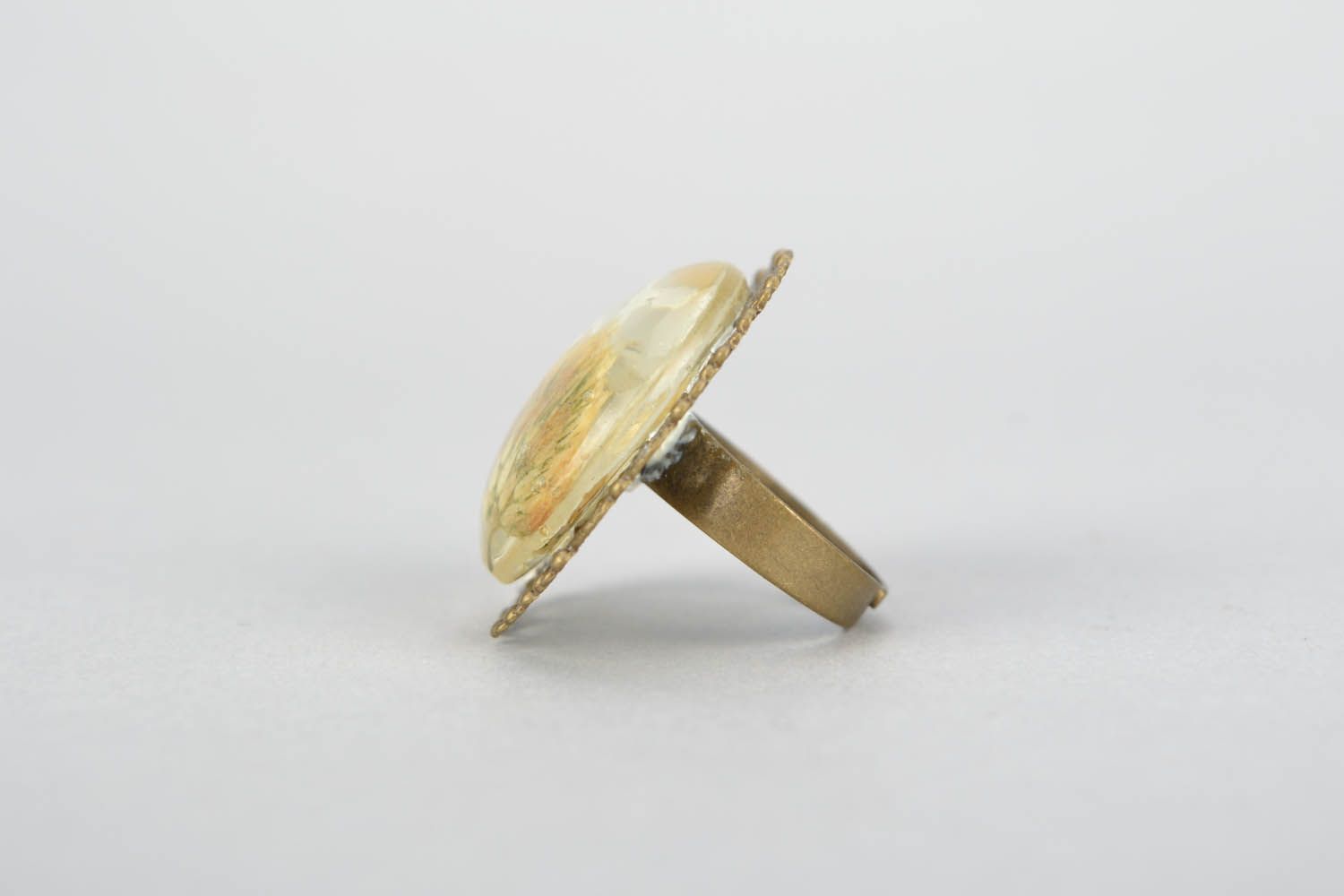 Ring with a dried flower photo 5