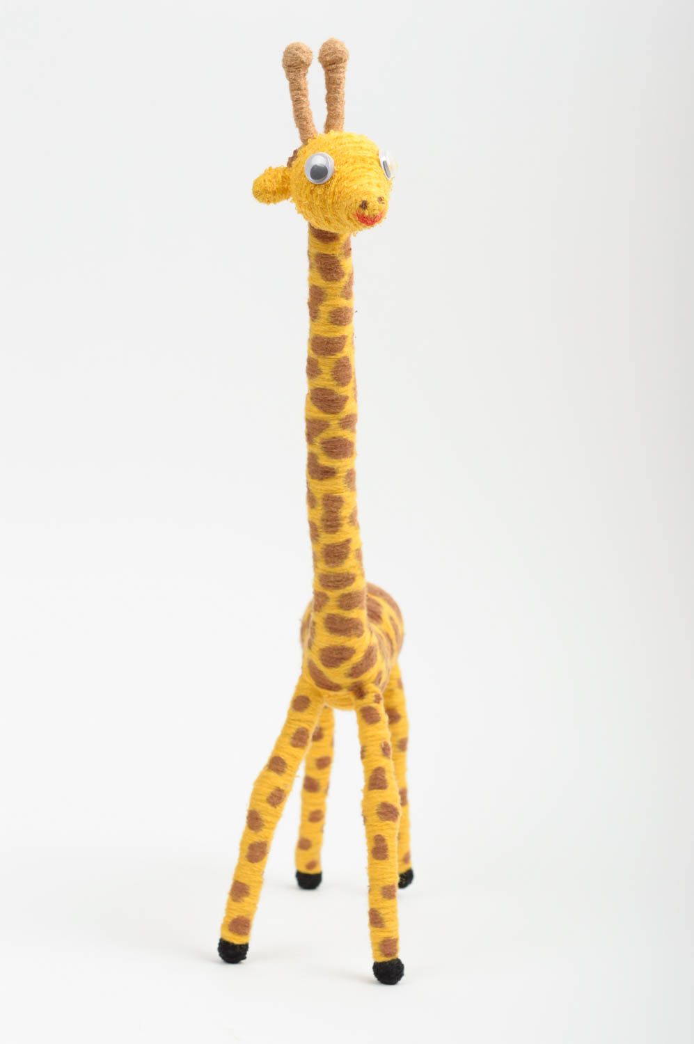 Jouet girafe Peluche faite main Cadeau enfant fil de cuivre fil synthétique photo 2