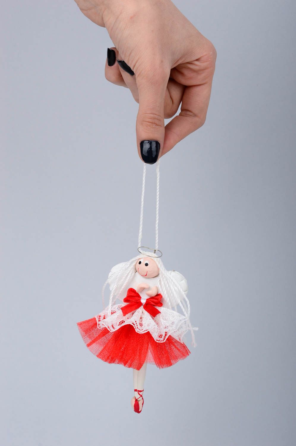 Kitchen ideas handmade fridge magnet ceramic toy angel doll decorative use only photo 2