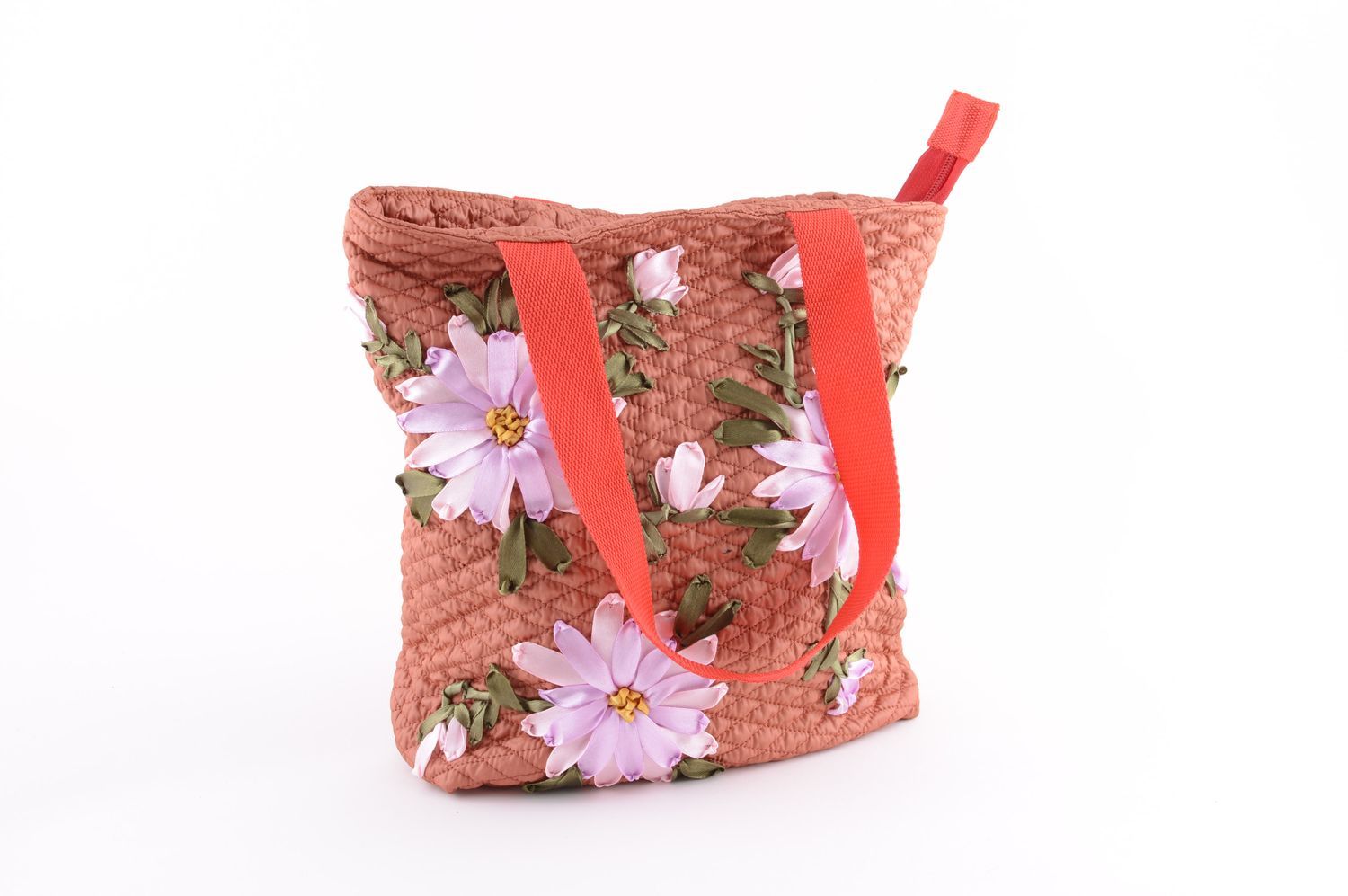 Handmade unusual shoulder bag designer embroidered bag stylish accessory photo 1