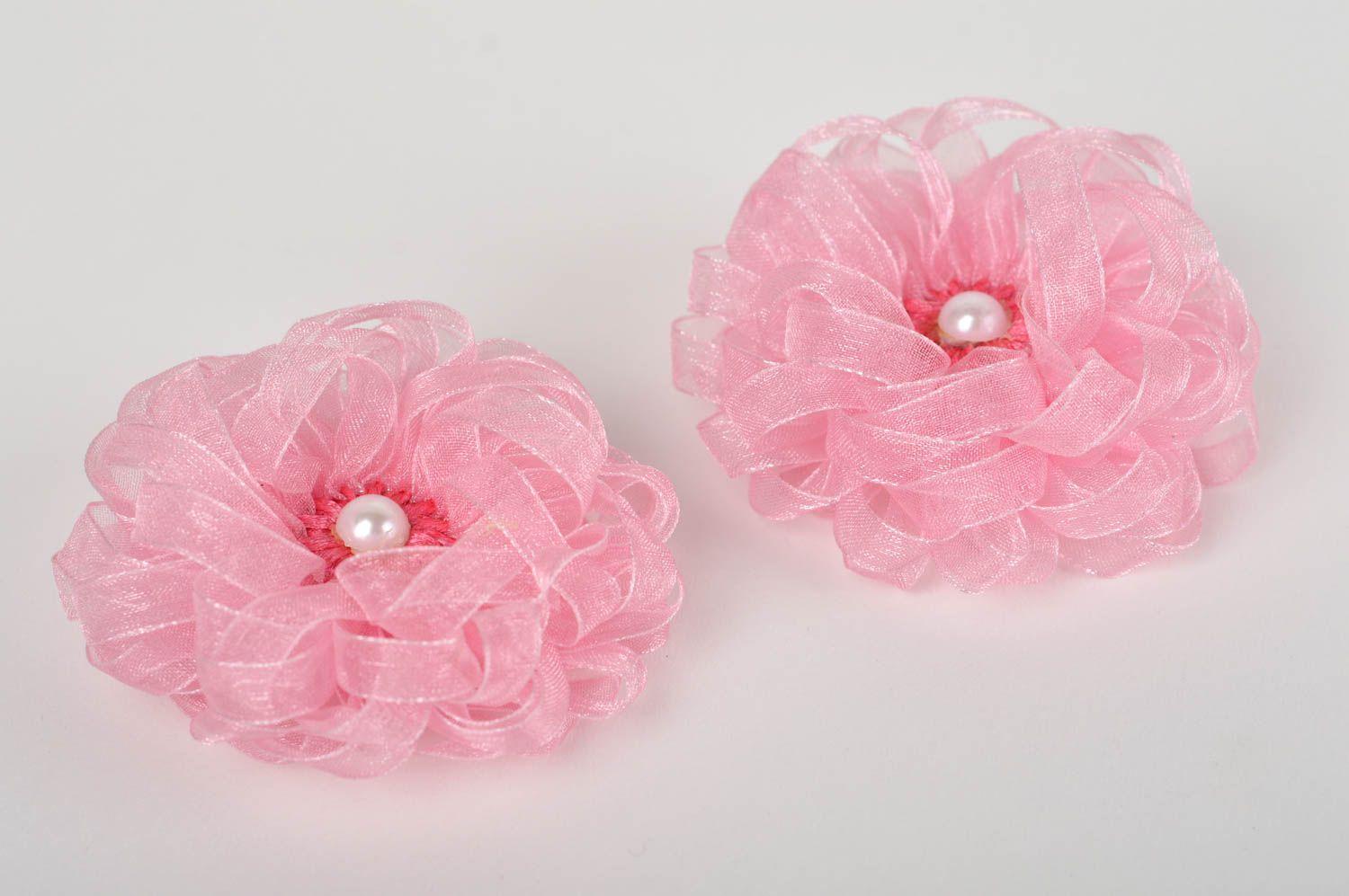 Handmade children scrunchy hair accessories flower barrettes present for girl photo 5