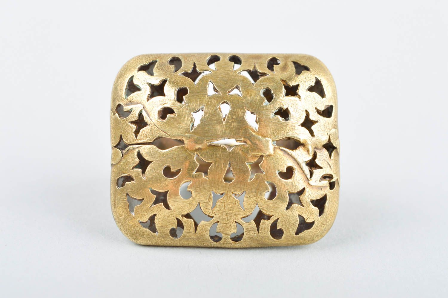 Украшение ручной работы женское кольцо украшение из металла с резными узорами фото 3
