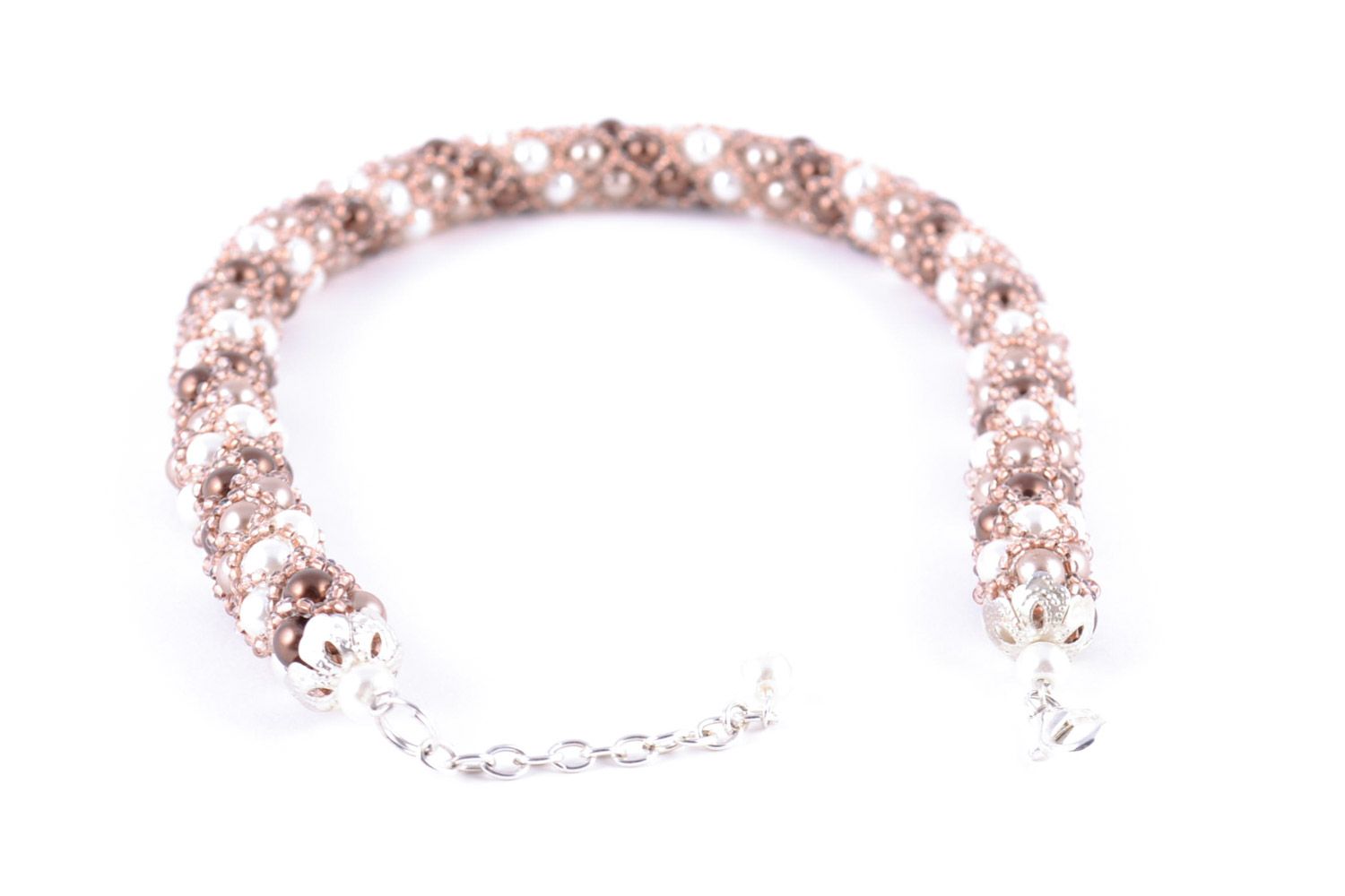 Bijou collier en perles de rocaille tressé à la main accessoire pour femme photo 5