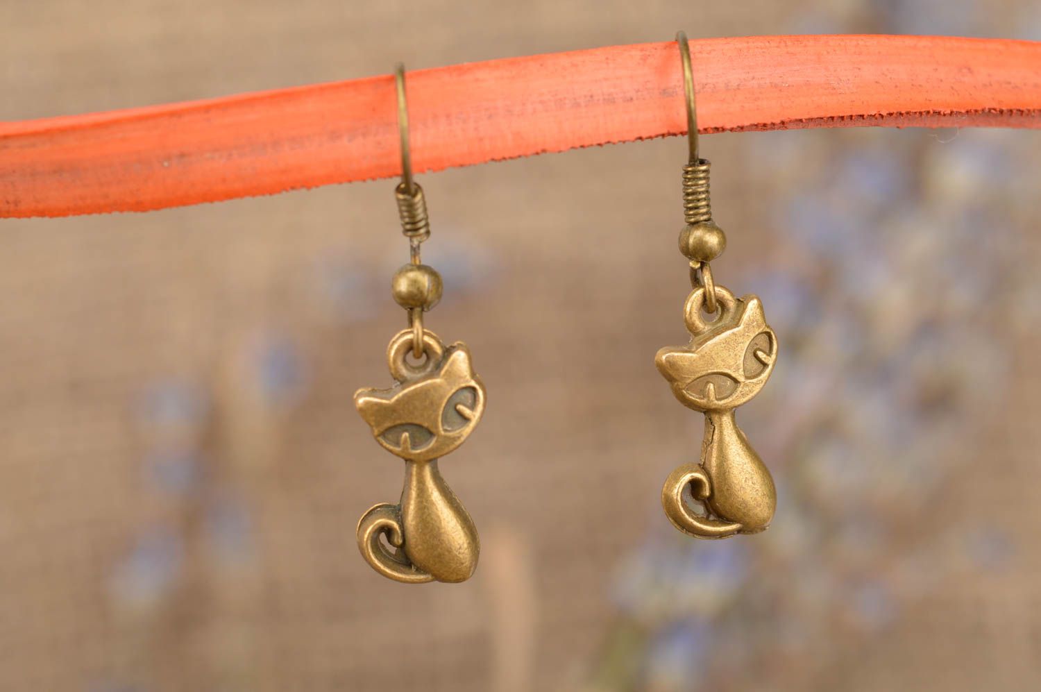 Metal handmade earrings stylish designer accessories beautiful jewelry photo 1