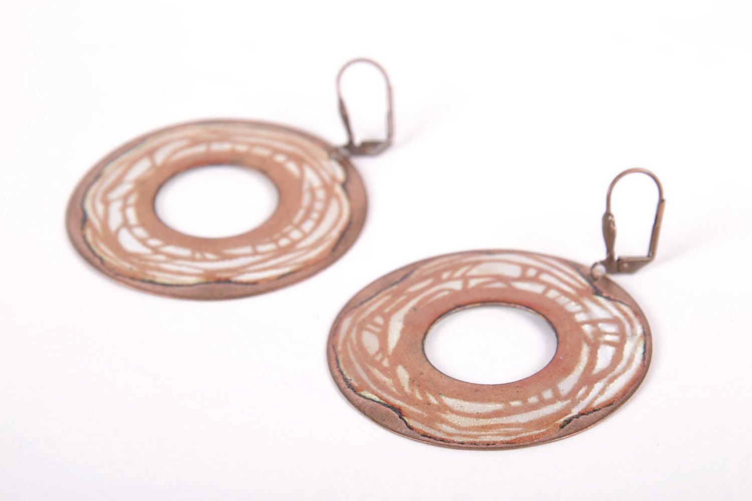 Copper Round Earrings photo 2