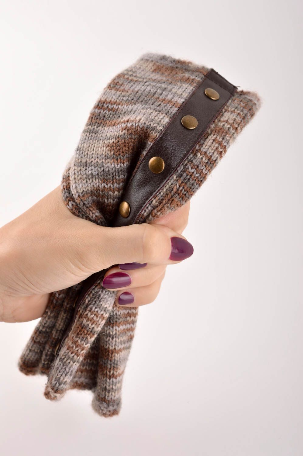 Handmade designer cute mitts unusual winter mitts stylish winter accessory photo 4