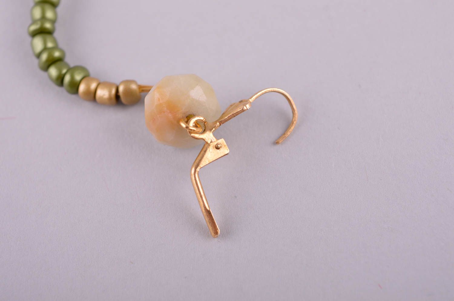 Handmade stylish earrings long earrings with charms beaded earrings for women photo 5