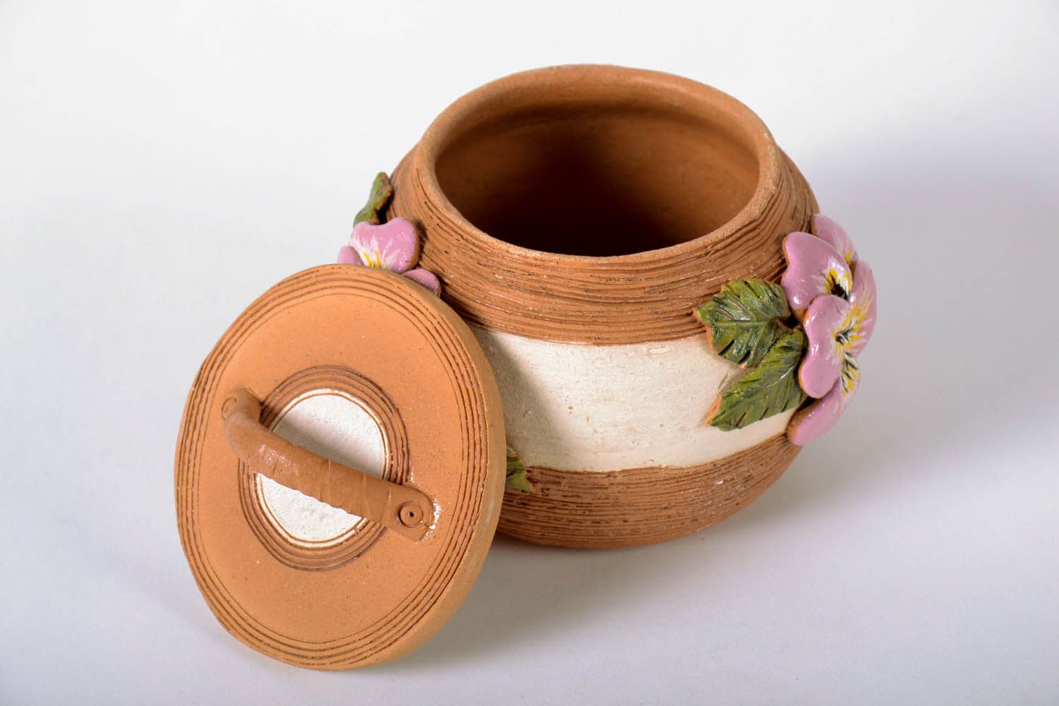 Pot à épices en céramique avec couvercle original photo 3