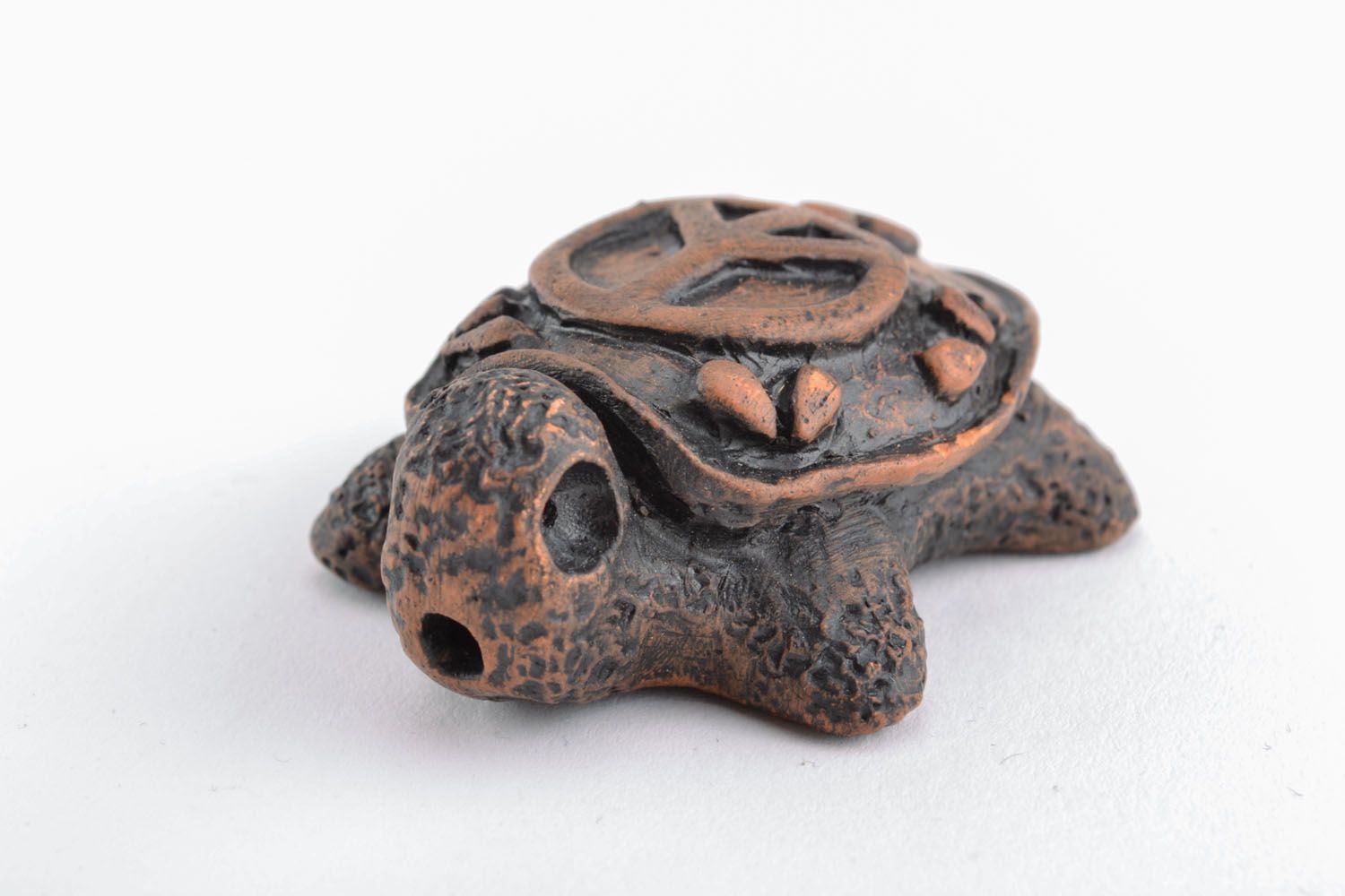 Pipa tartaruga fatta a mano di argilla oggetti da collezione pipa da fumare
 foto 2