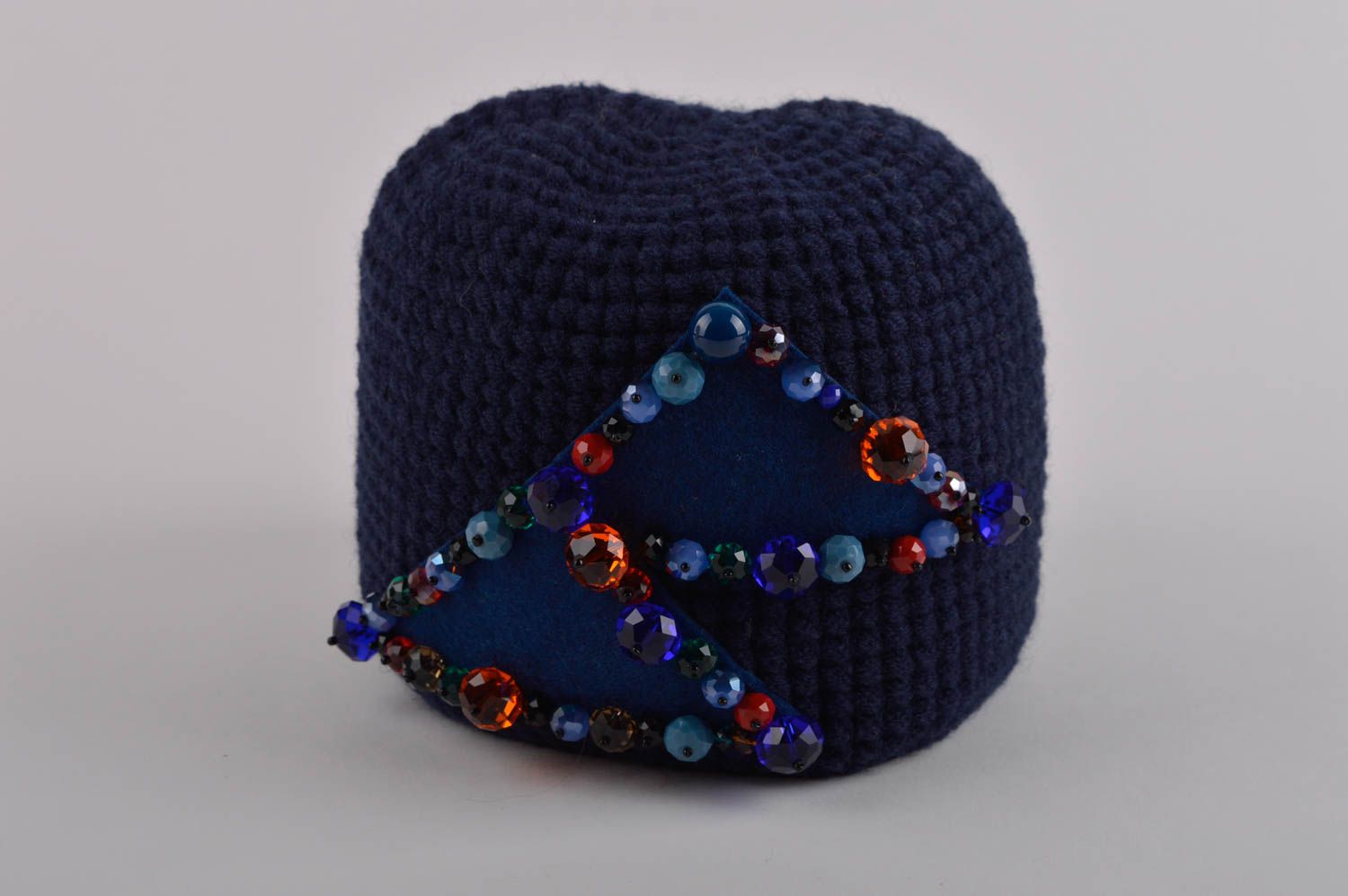 Handgehäkelte Mütze modisches Accessoire ausgefallene Mütze Häkel Accessoire  foto 4
