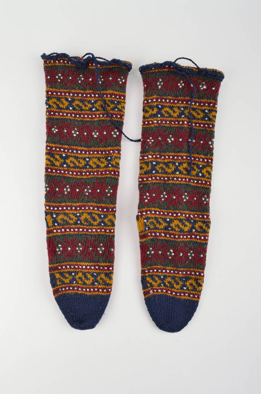Handgestrickte Socken warme Socken Baumwolle Socken Socken bunt für Frauen grell foto 4