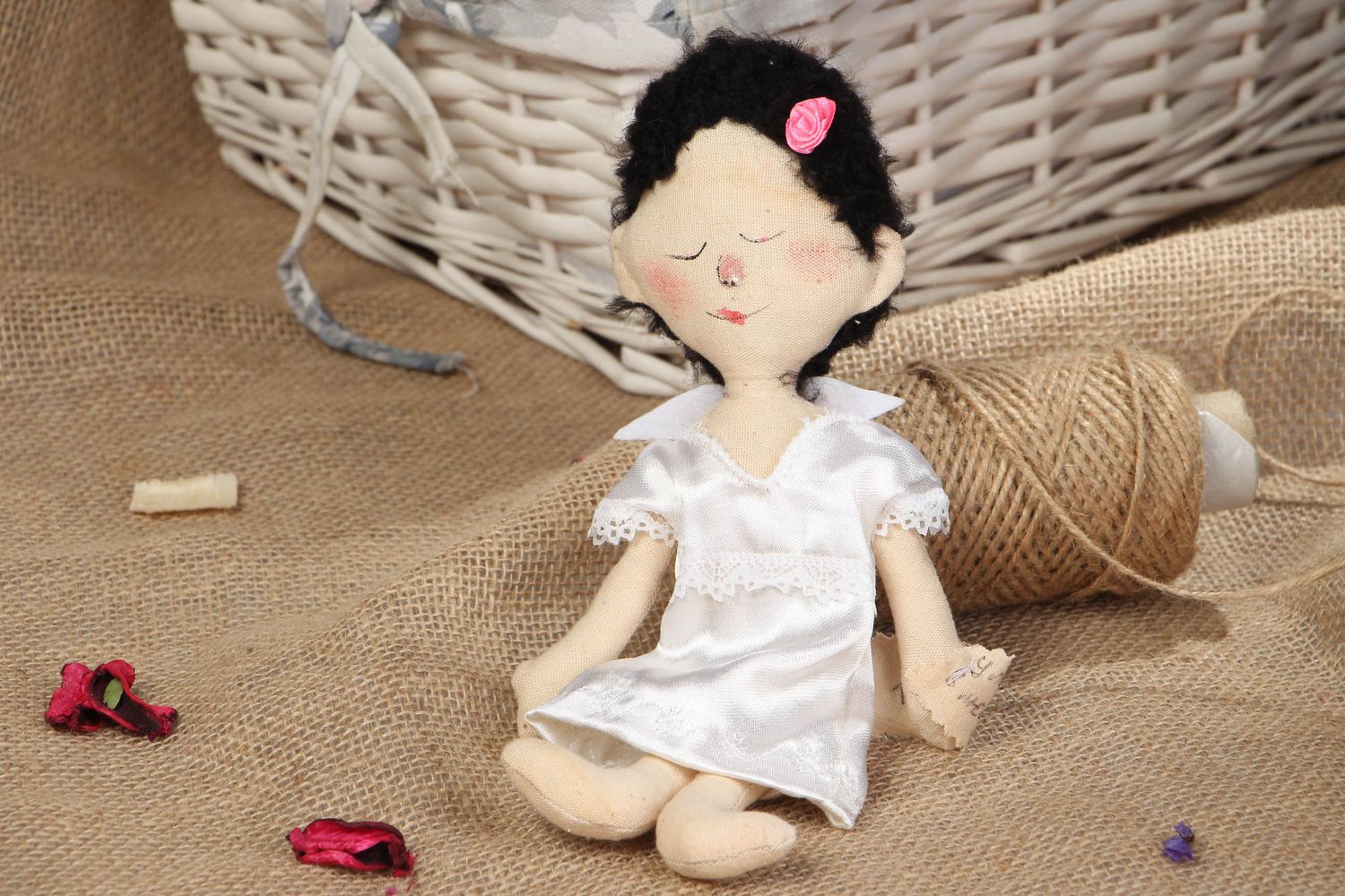 Handmade textile toy angel photo 5