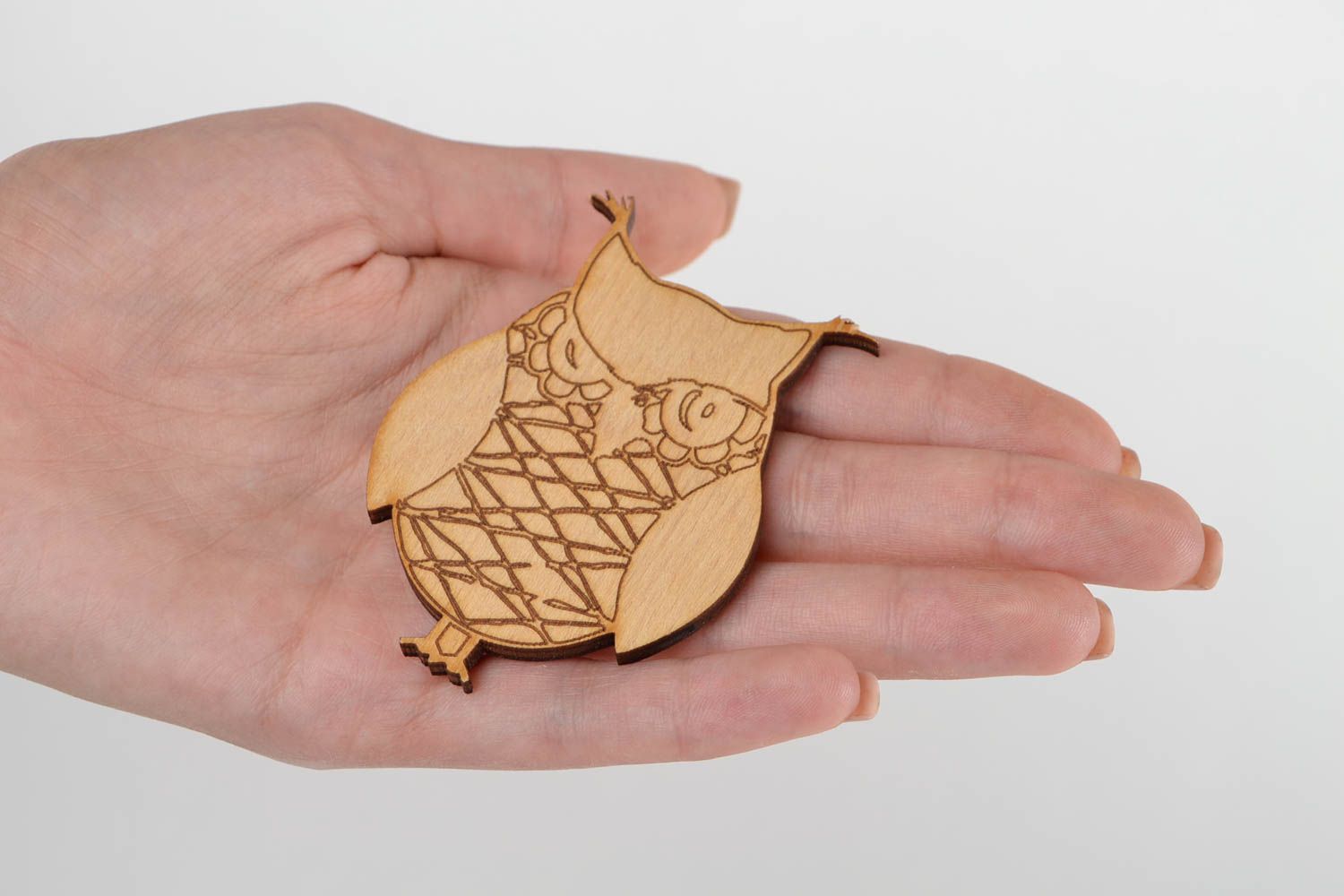 Miniatur bemalen handgemacht Holz Deko Figur aus Holz Eule Figur Deko originell foto 2