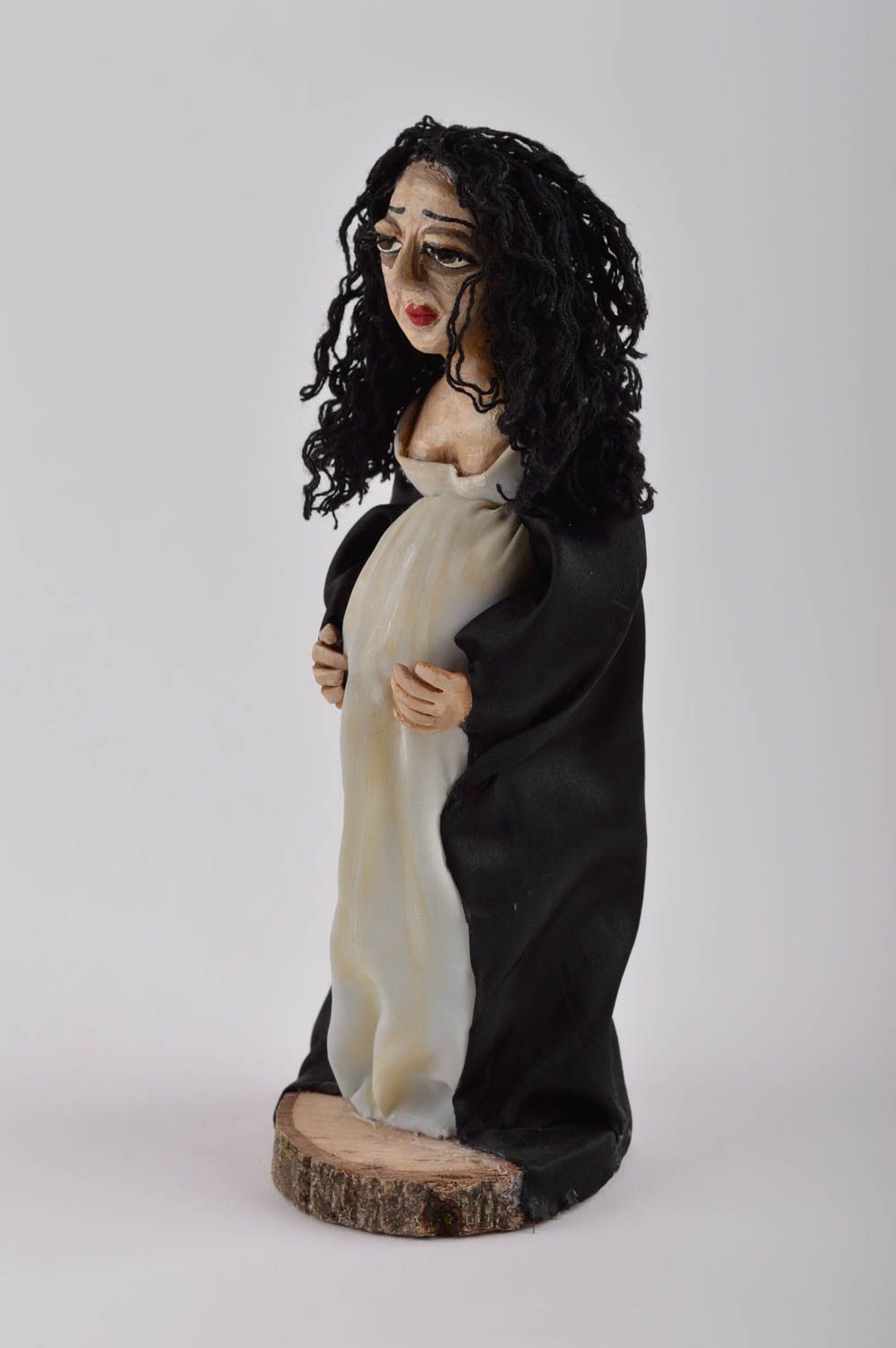 Handmade Designer Puppe Keramik Figur Deko Puppe ungewöhnlich Keramik Puppe  foto 5