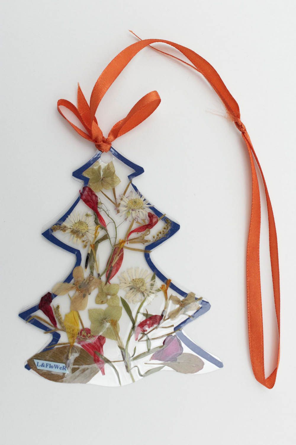 Новогодний декор хэнд мейд декоративная подвеска цветочная елка декор для дома фото 2
