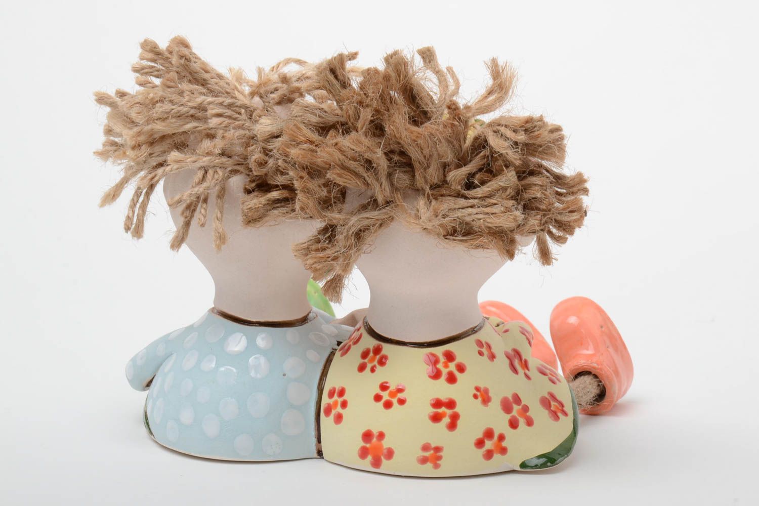 Ceramic designer statuette Couple beautiful handmade home decorative figurine photo 4
