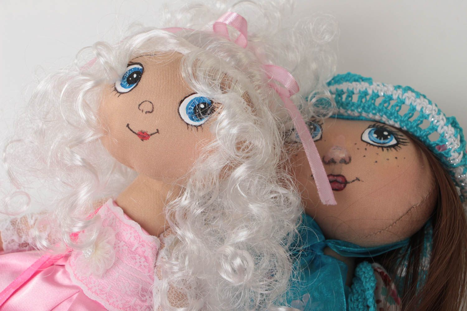 Авторские тканевые куклы из хлопка ручной работы красивые детские Подружки фото 3