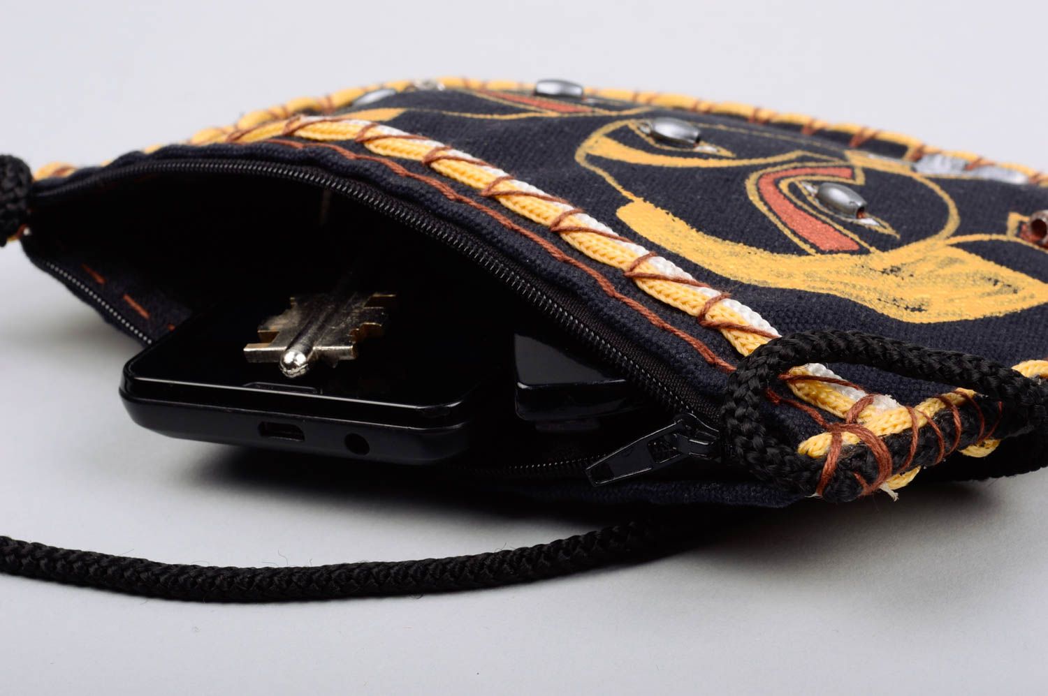 Damen Schultertasche aus Textil originell handmade Accessoire mit Porträt foto 5