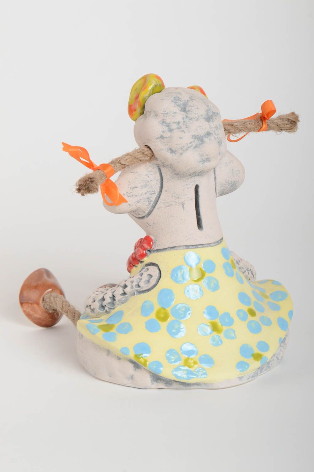 Handmade Keramik Spardose Schaf für Haus Deko Geschenk für Kinder schön bunt foto 5