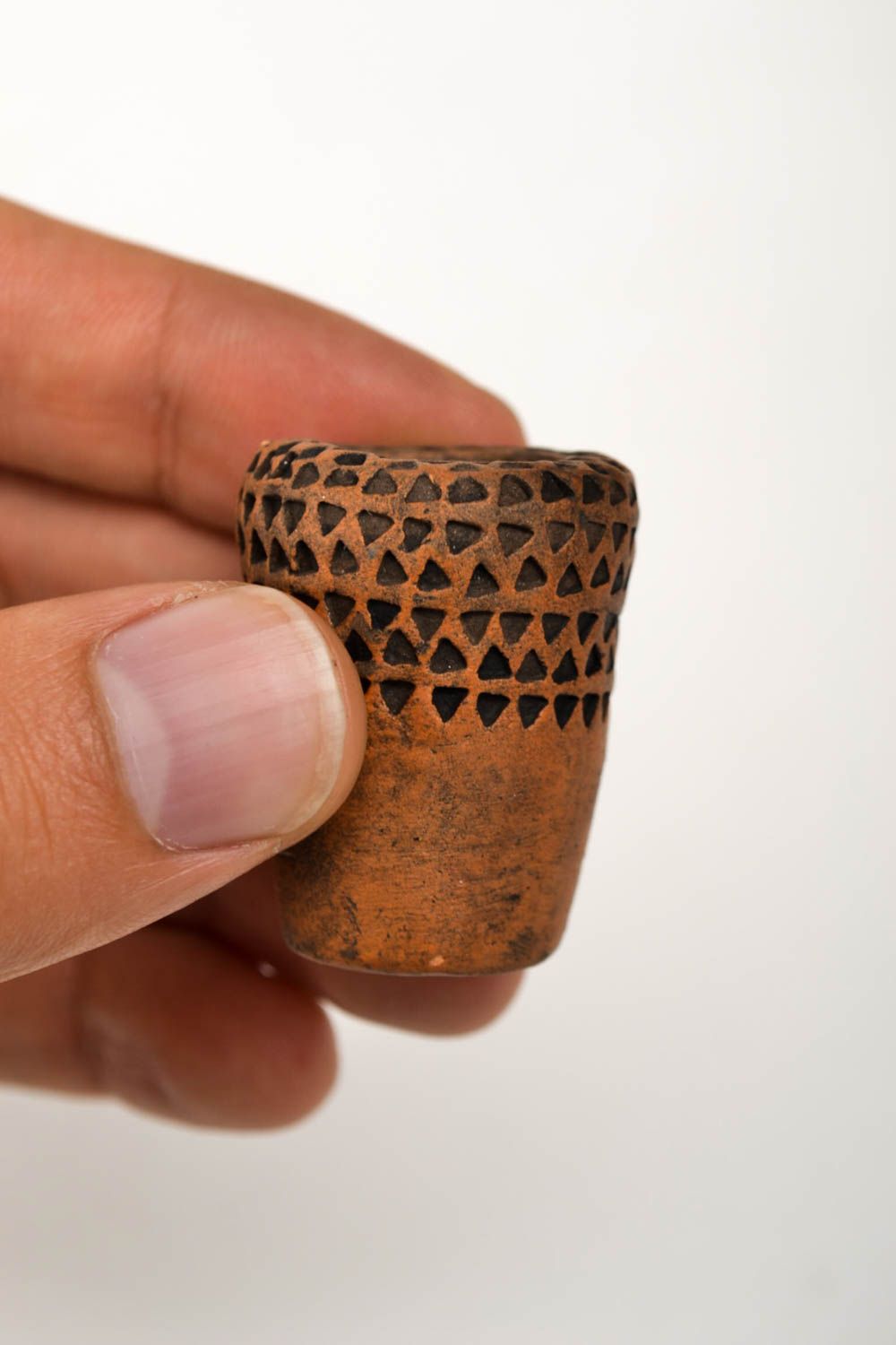 Курительная принадлежность ручная работа керамический сувенир изделие из глины фото 5