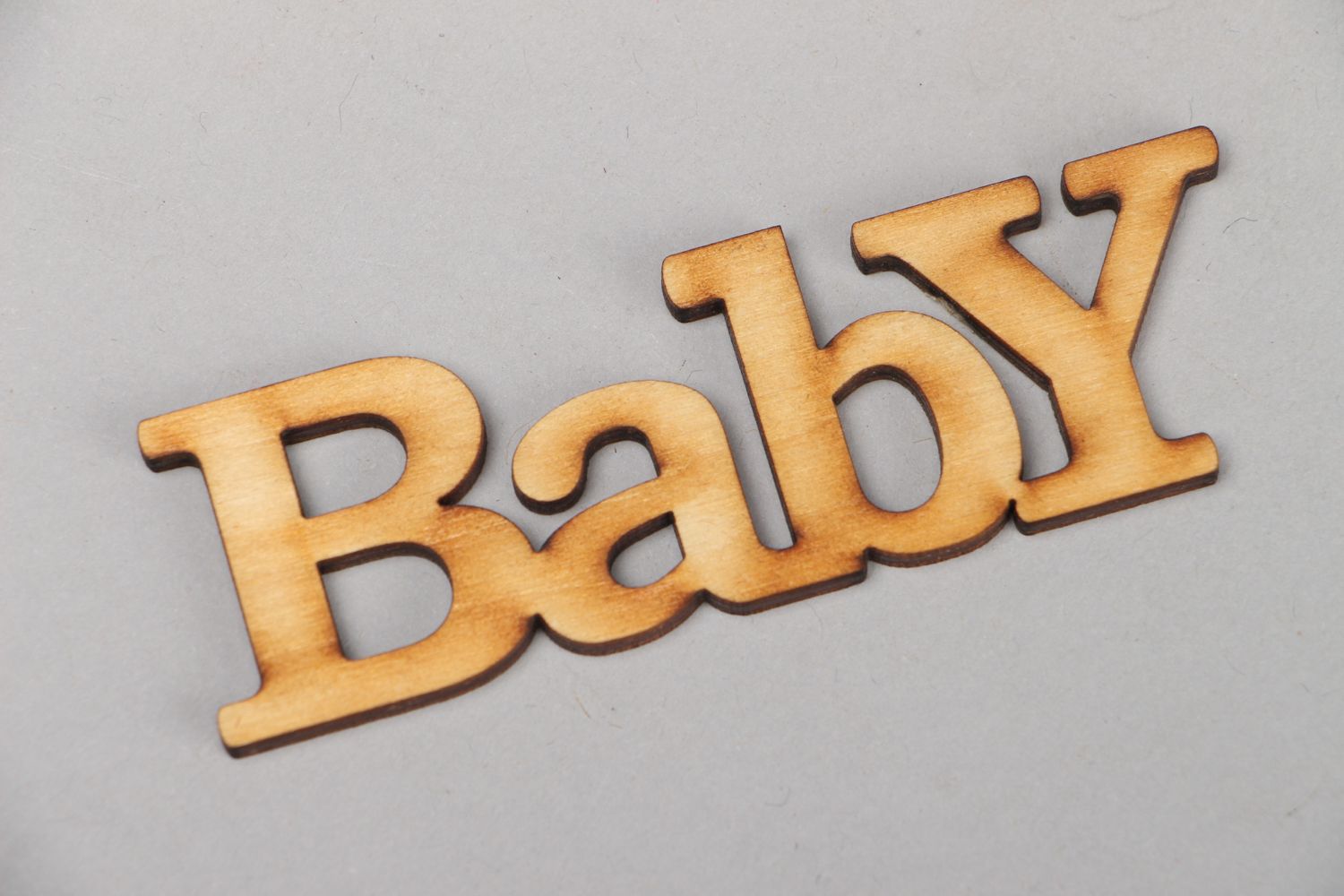 Plywood craft blank lettering Baby photo 1