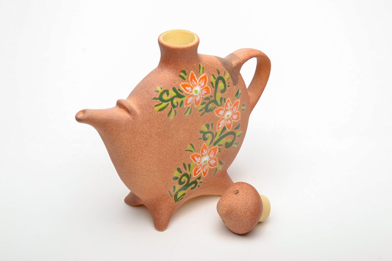 Flat ceramic teapot photo 4