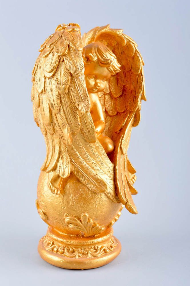 Statuette Ange en plâtre bronze fait main de créateur Décoration intérieure  photo 4