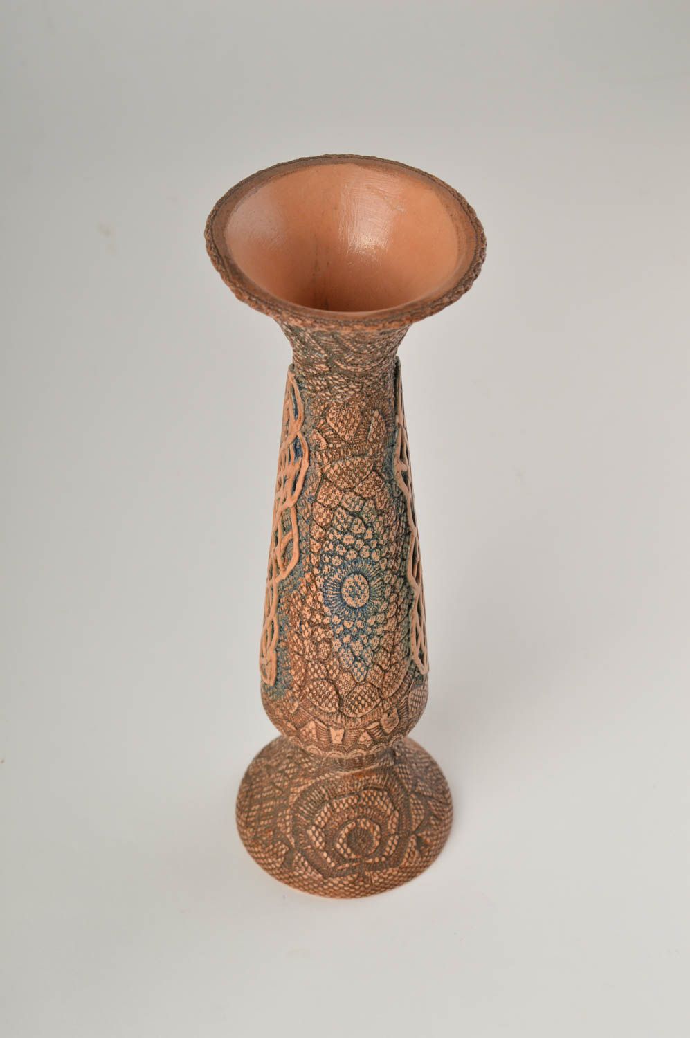 Vase original fait main Déco maison céramique haut étroit Cadeau femme photo 3