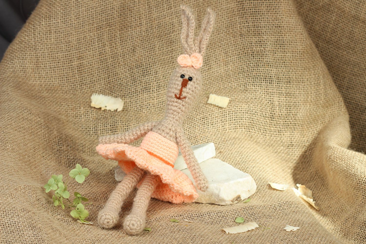 Soft crochet toy Ballerina Rabbit photo 5