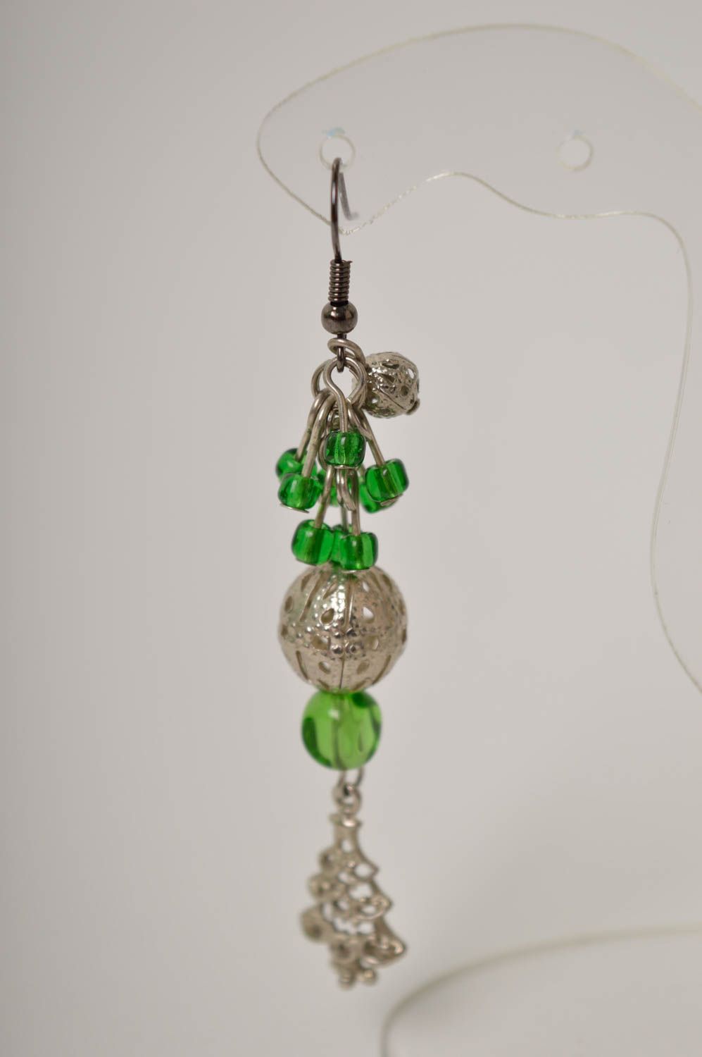Handmade earrings with charms designer dangling earrings elegant accessory photo 5