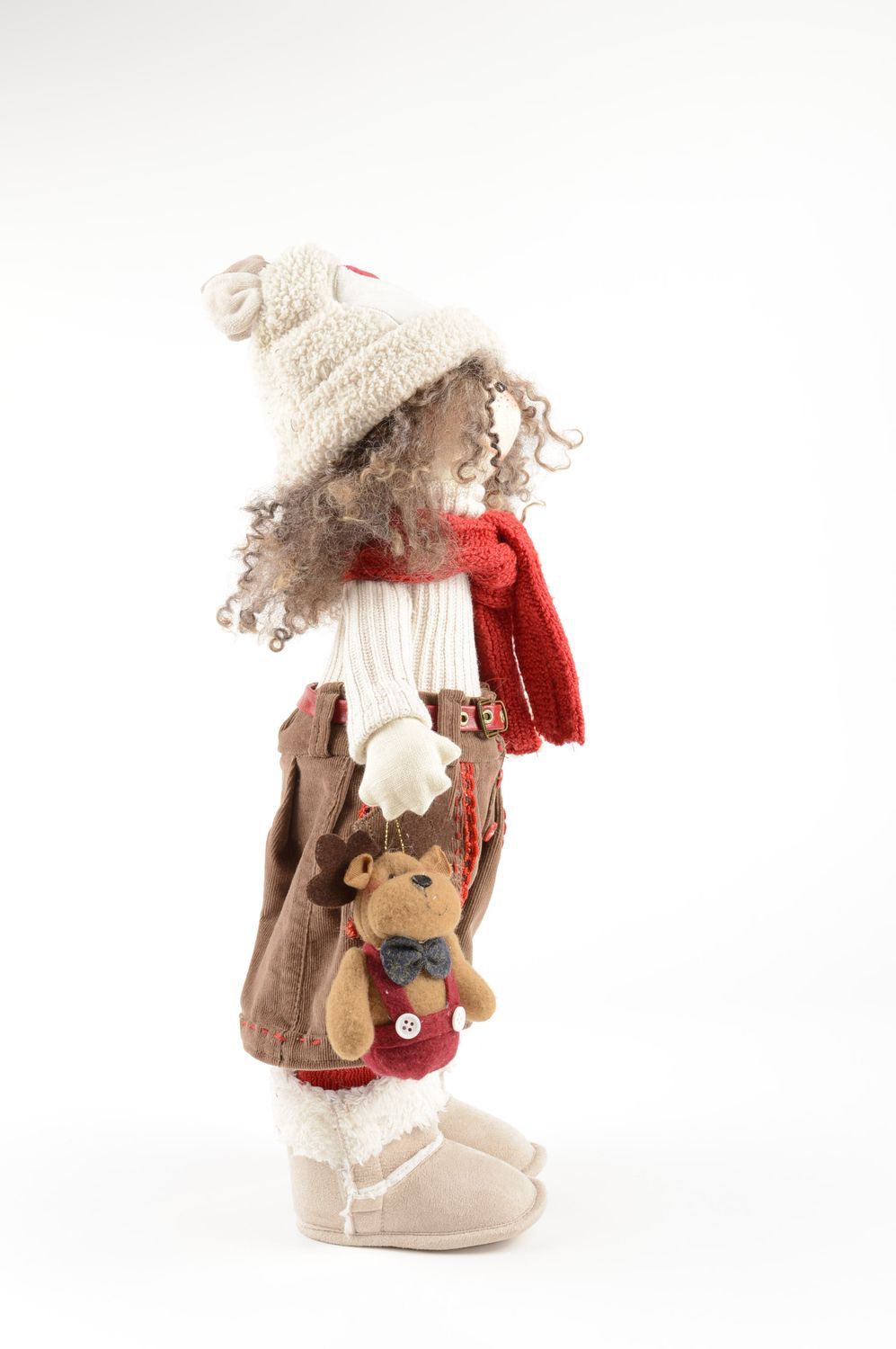 Кукла ручной работы кукла из ткани мягкая кукла забавная с одежкой для дома фото 2