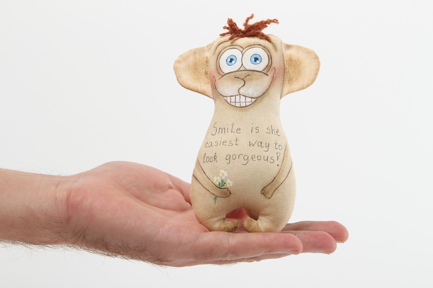 Handgemachtes weiches Spielzeug Geschenk für Kinder Öko Kinderspielzeug Affe foto 5