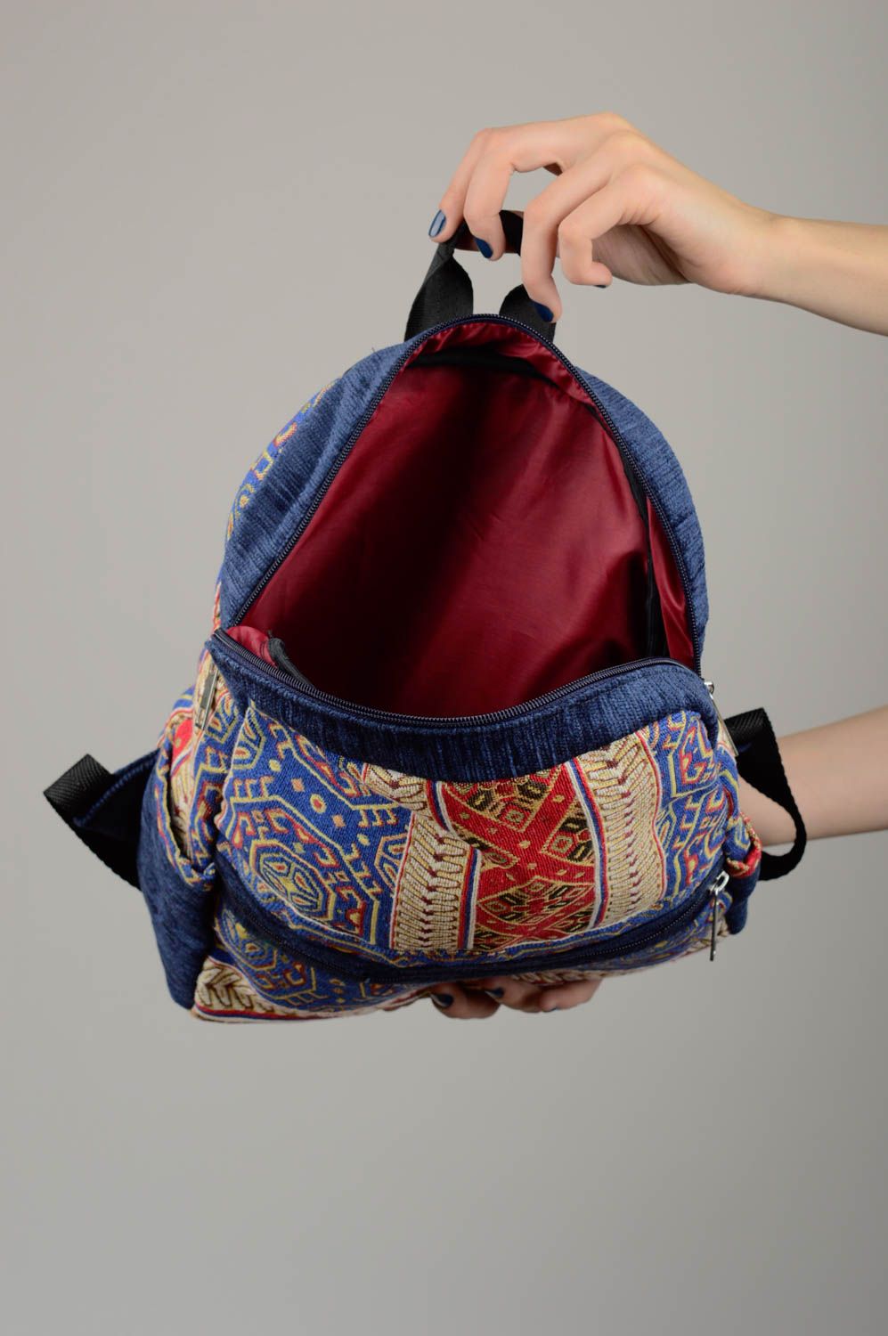 Сумка рюкзак ручной работы рюкзак из ткани детский рюкзак из синтетики фото 5