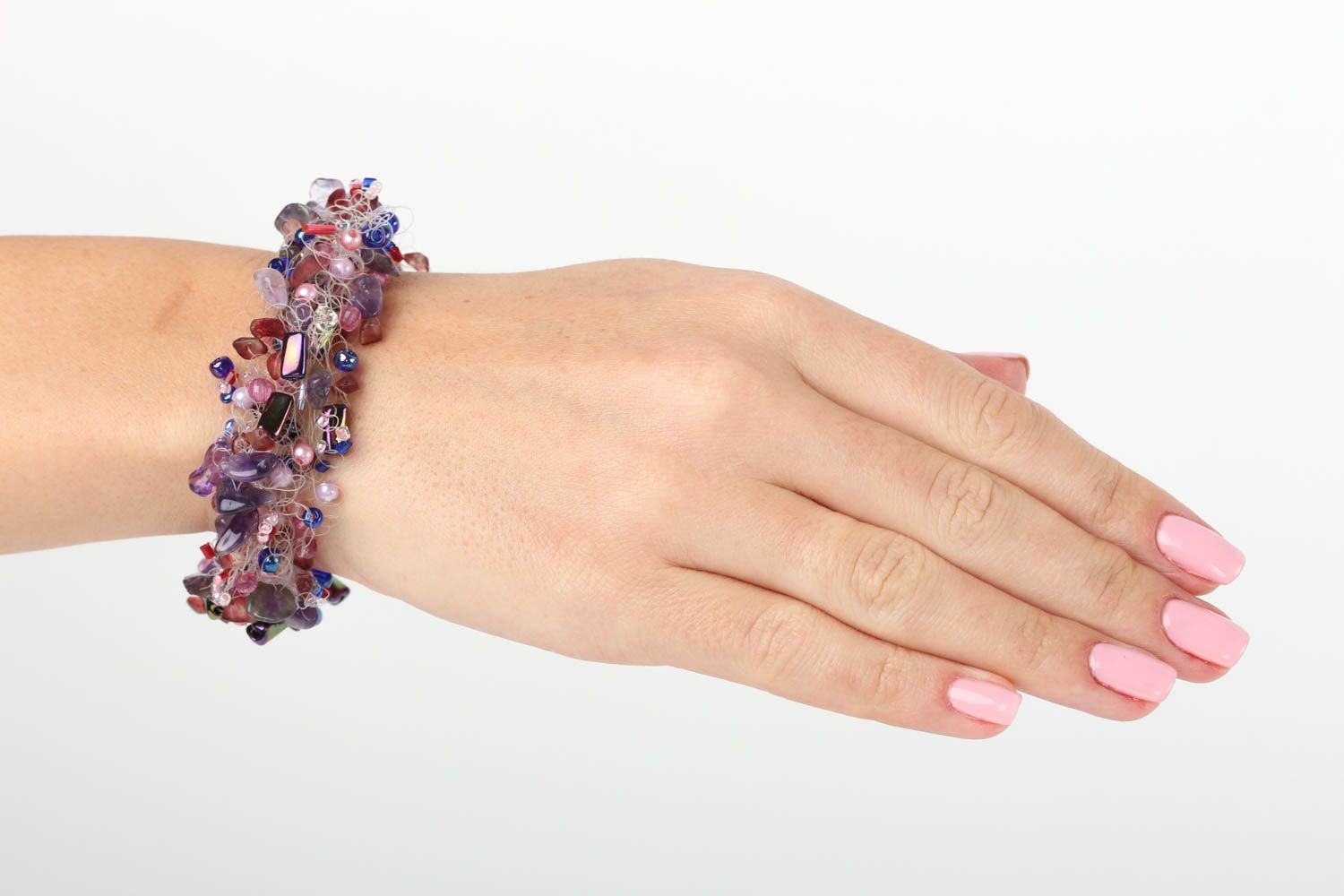 Unusual handmade gemstone bead bracelet beaded bracelet designs gifts for her photo 5