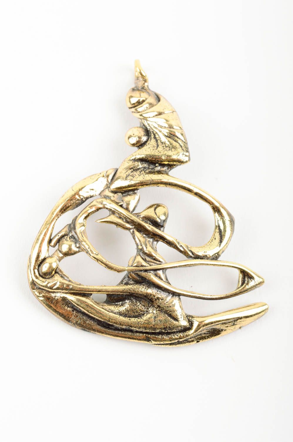 Handmade pendant massive stylish accessories made of brass designer necklace photo 1