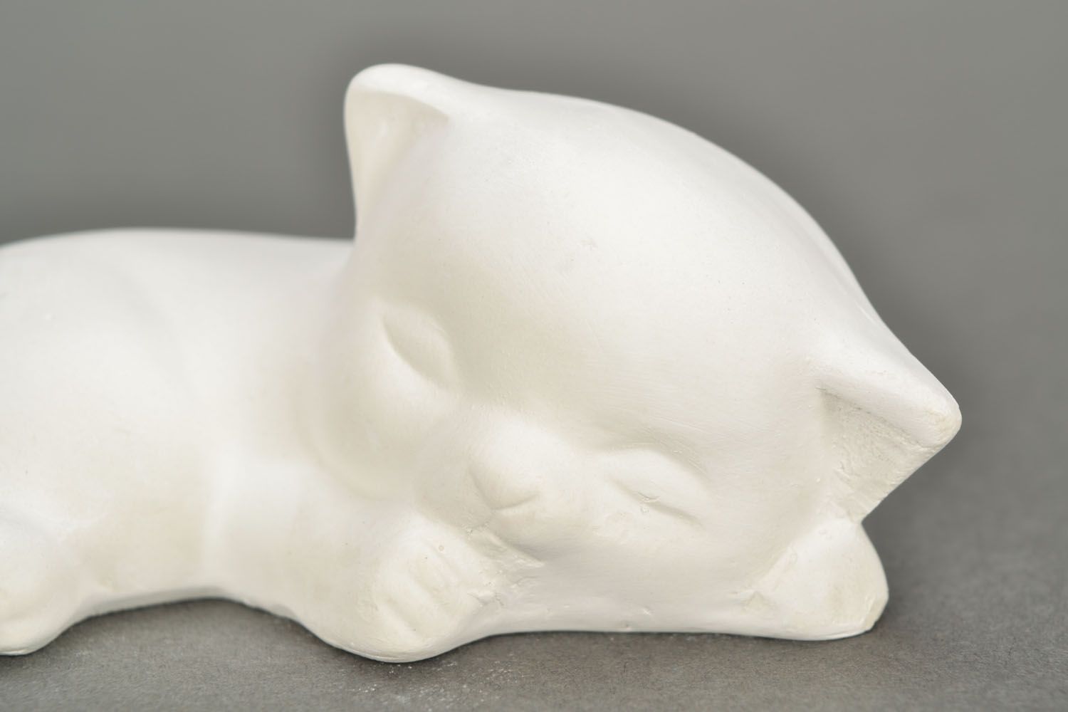 Plaster figurine for painting Cat photo 5