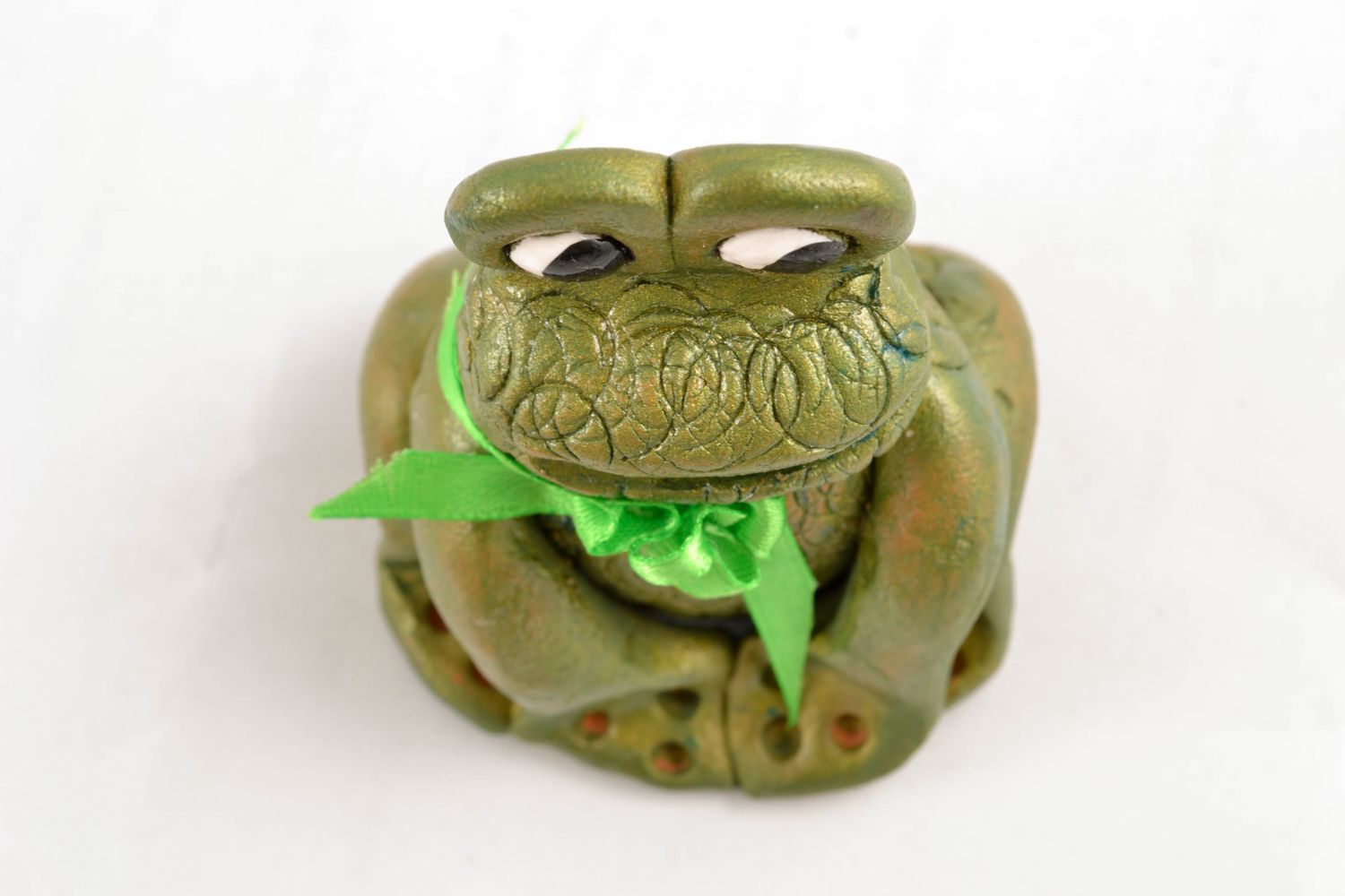 Keramische Figur Frosch handmade foto 3