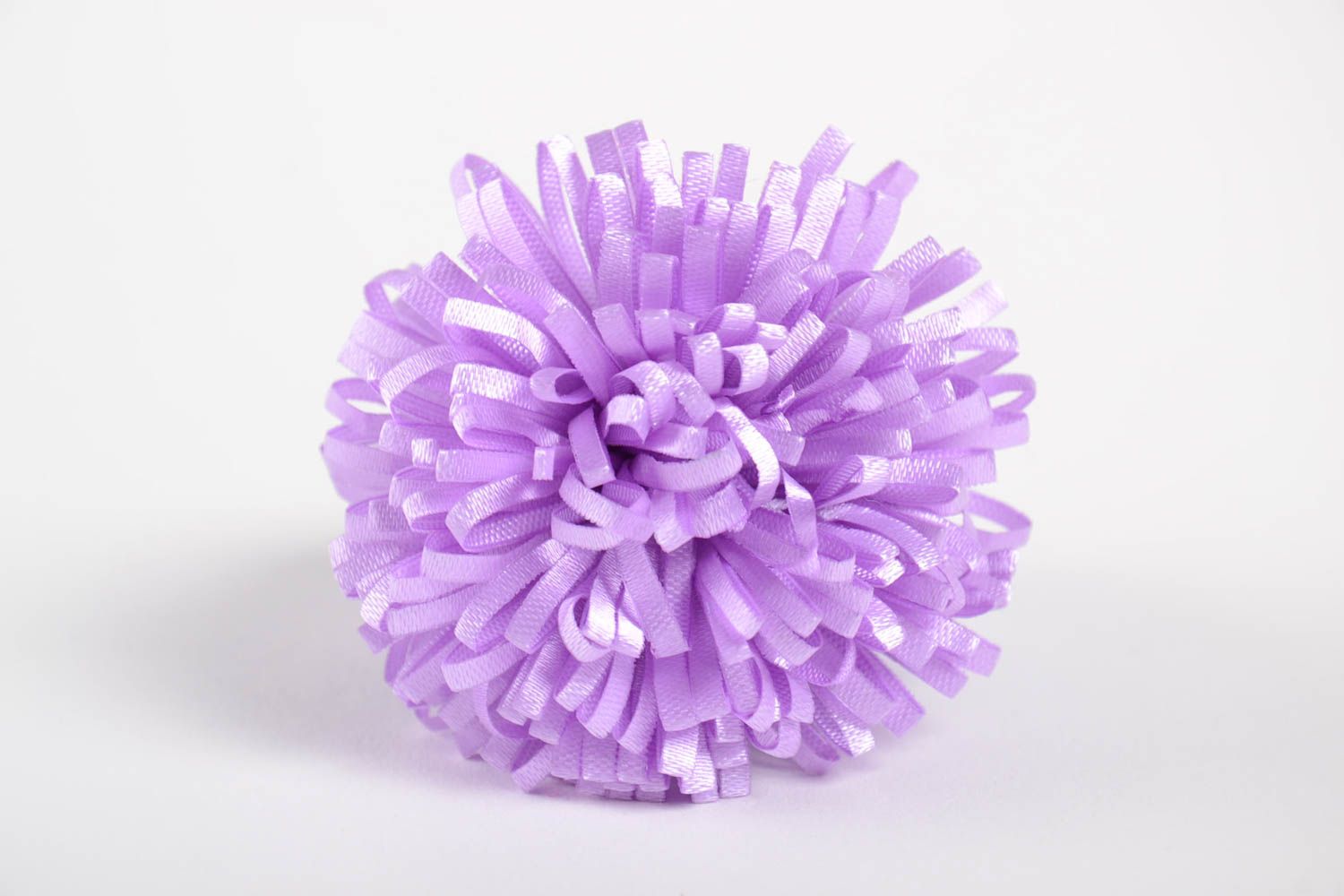 Handmade Schmuck Blumen Haargummi Mädchen Haarschmuck aus Stoff in Violett foto 4